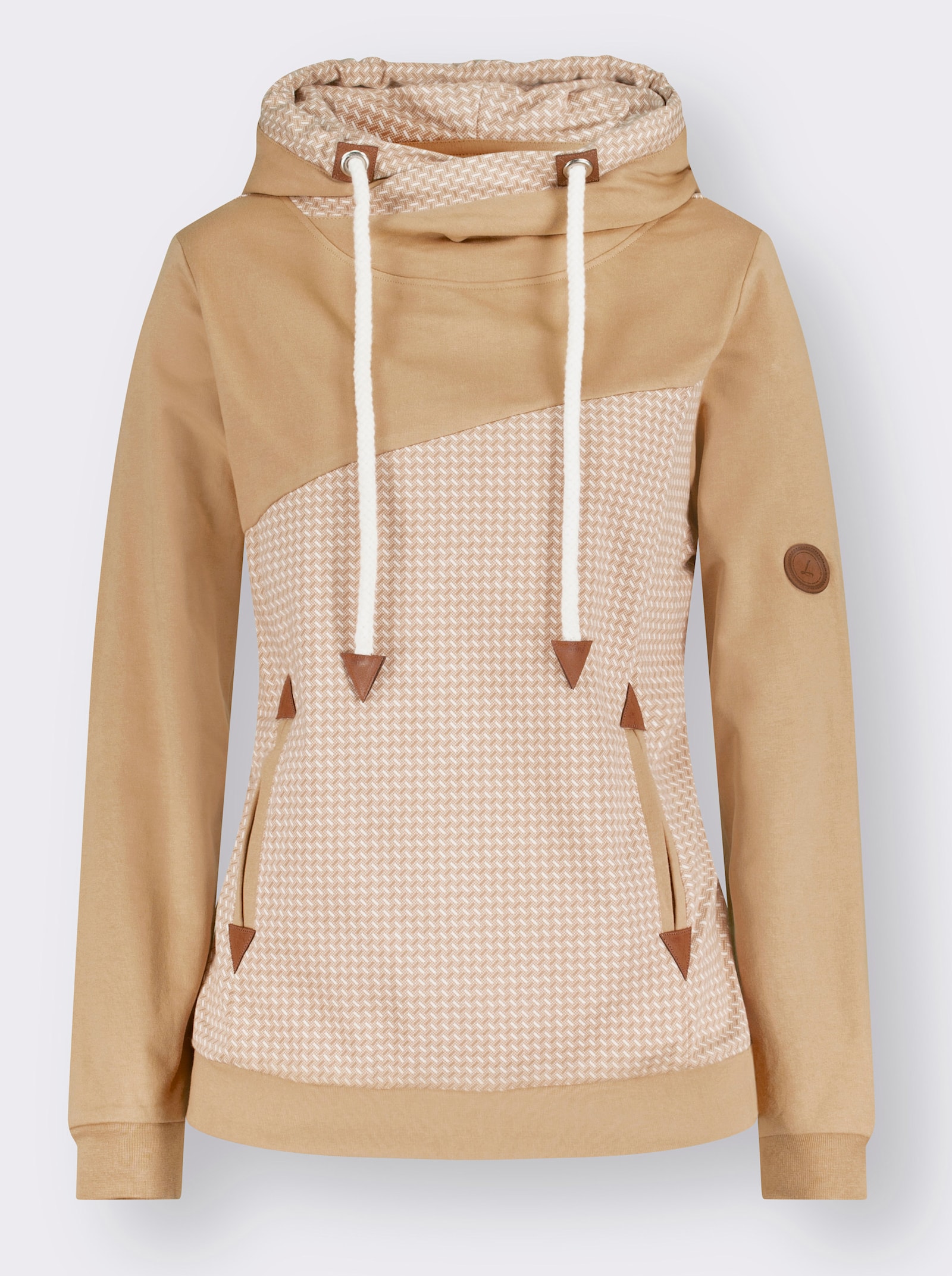 Sweatshirt mit Kapuze - camel