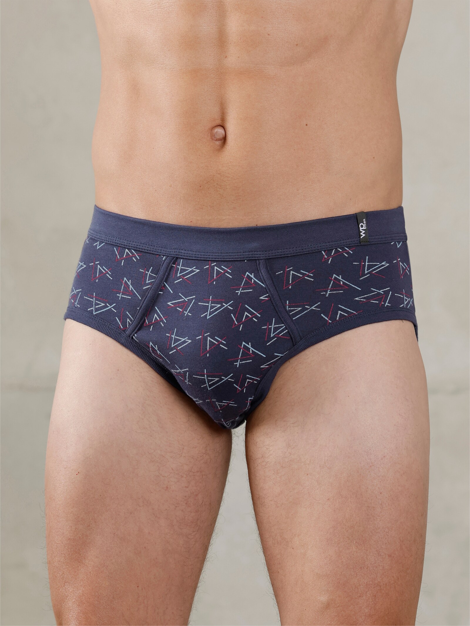 wäschepur men Slip - mittelblau + marine + dunkelrot
