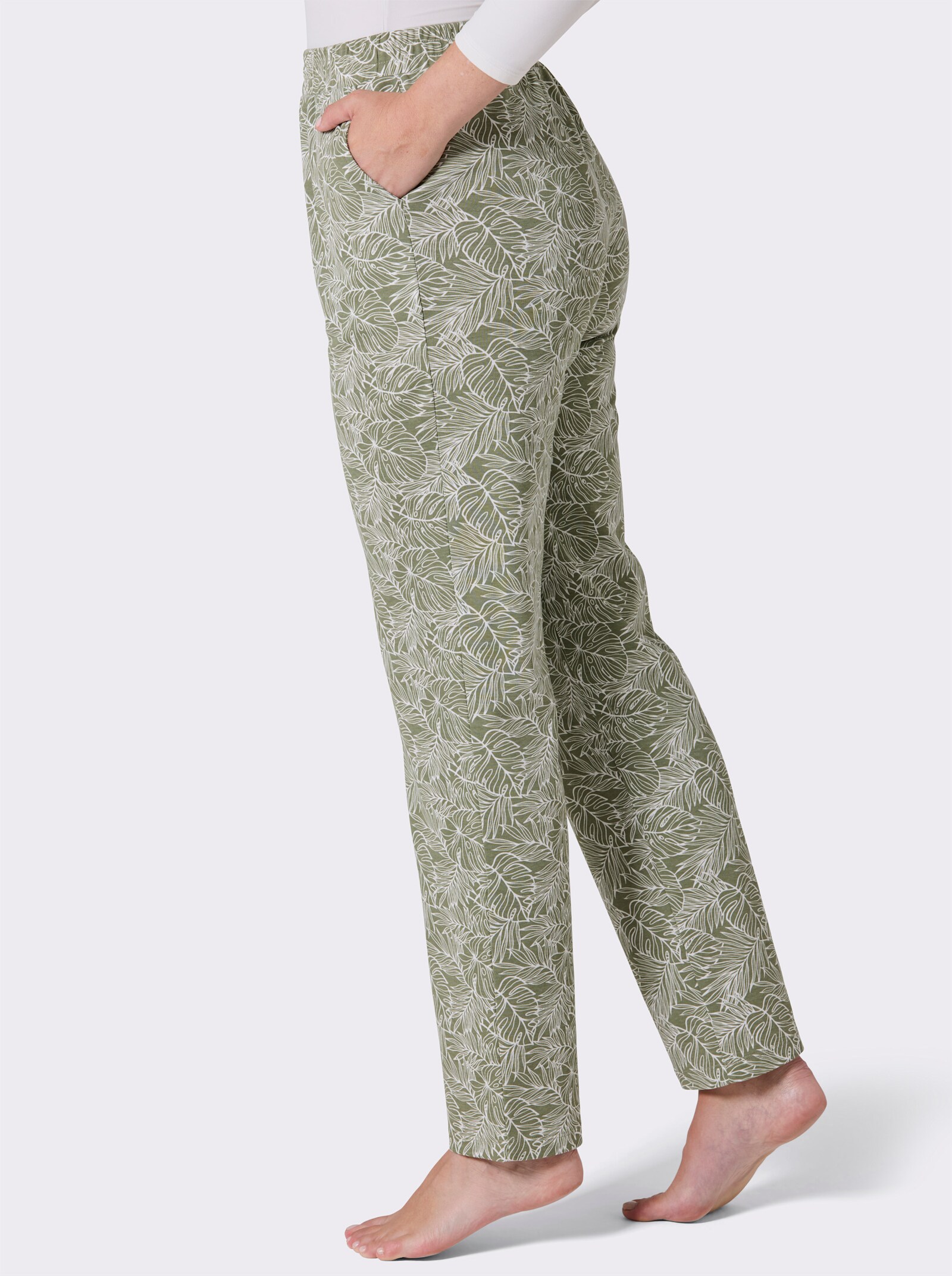 feel good Hose - khaki-ecru