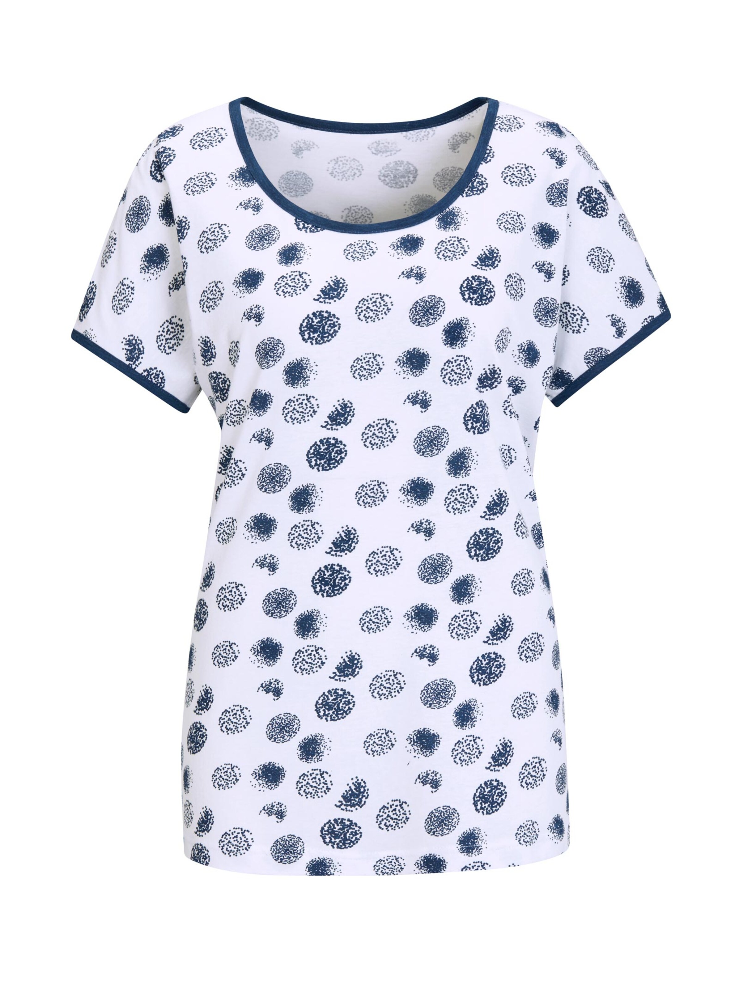 Freizeitshirt - weiß-blau