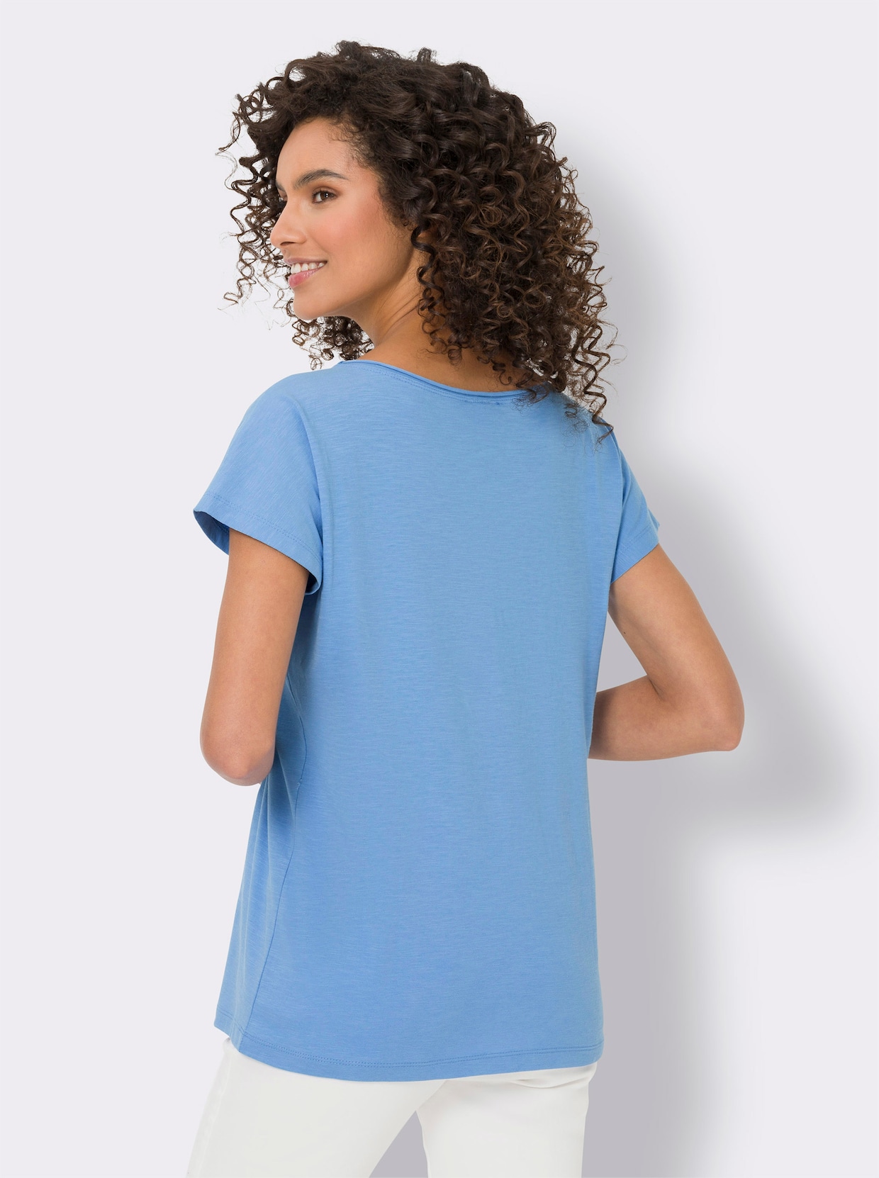 heine Druck-Shirt - himmelblau-bedruckt