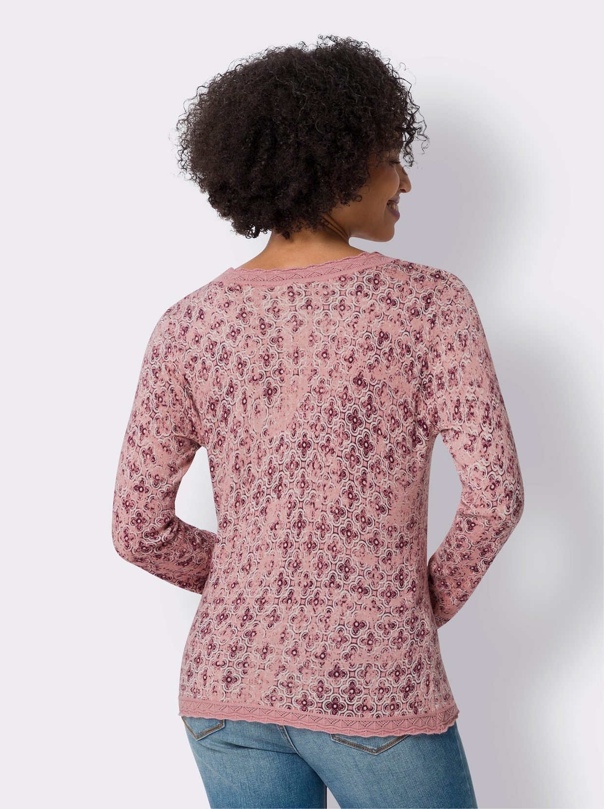 heine Pullover met lange mouwen - rozenkwarts/champagne bedrukt