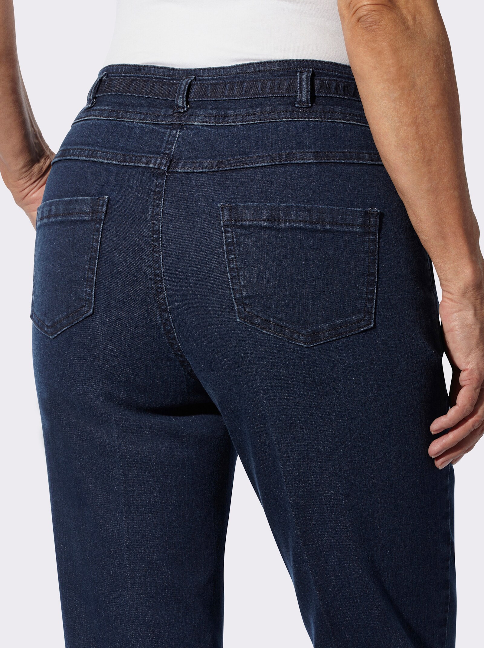 Bootcut-Jeans mit Waschung - dark blue