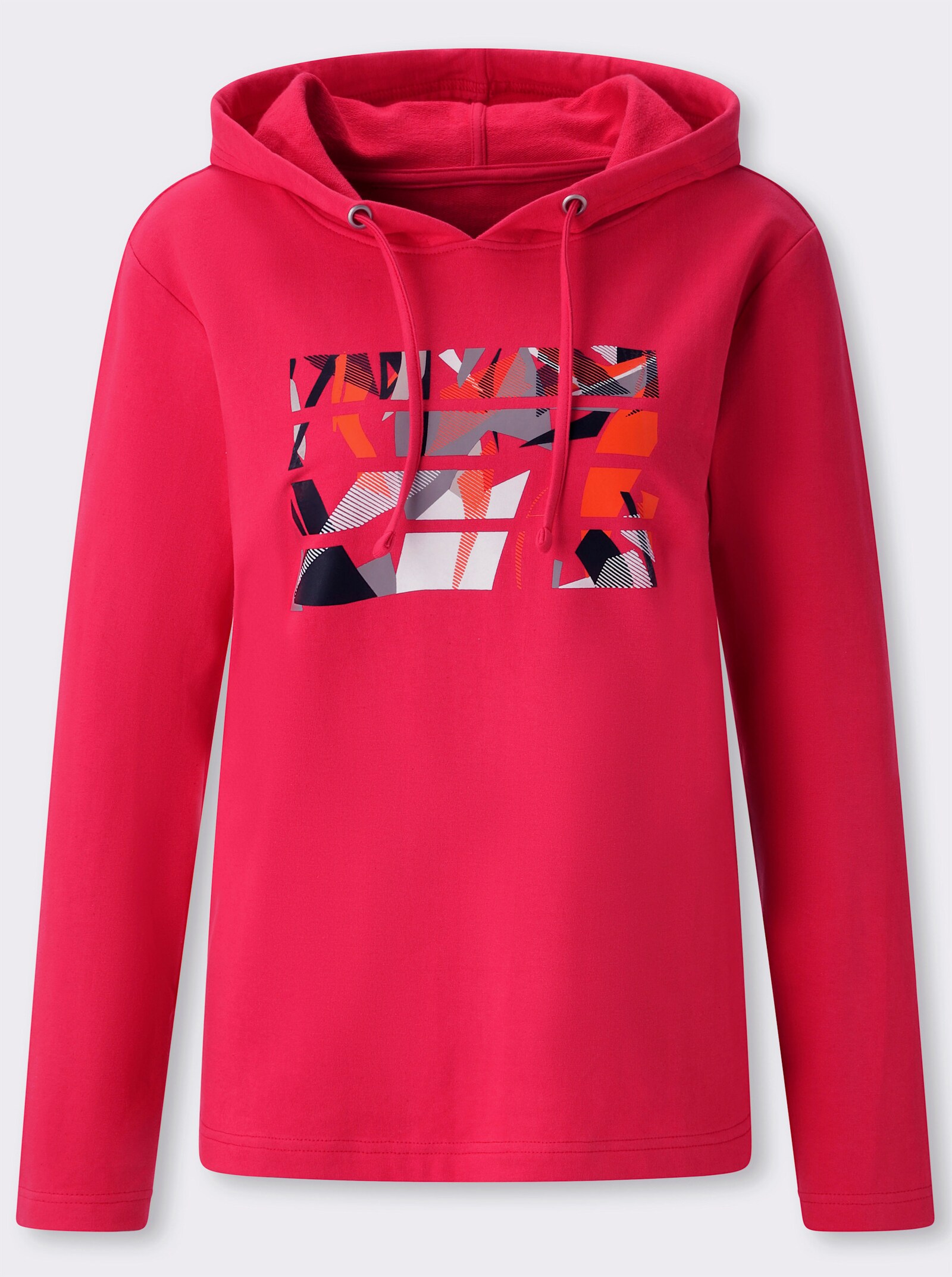 Kapuzensweatshirt mit Druck-Motiv - erdbeere-bedruckt