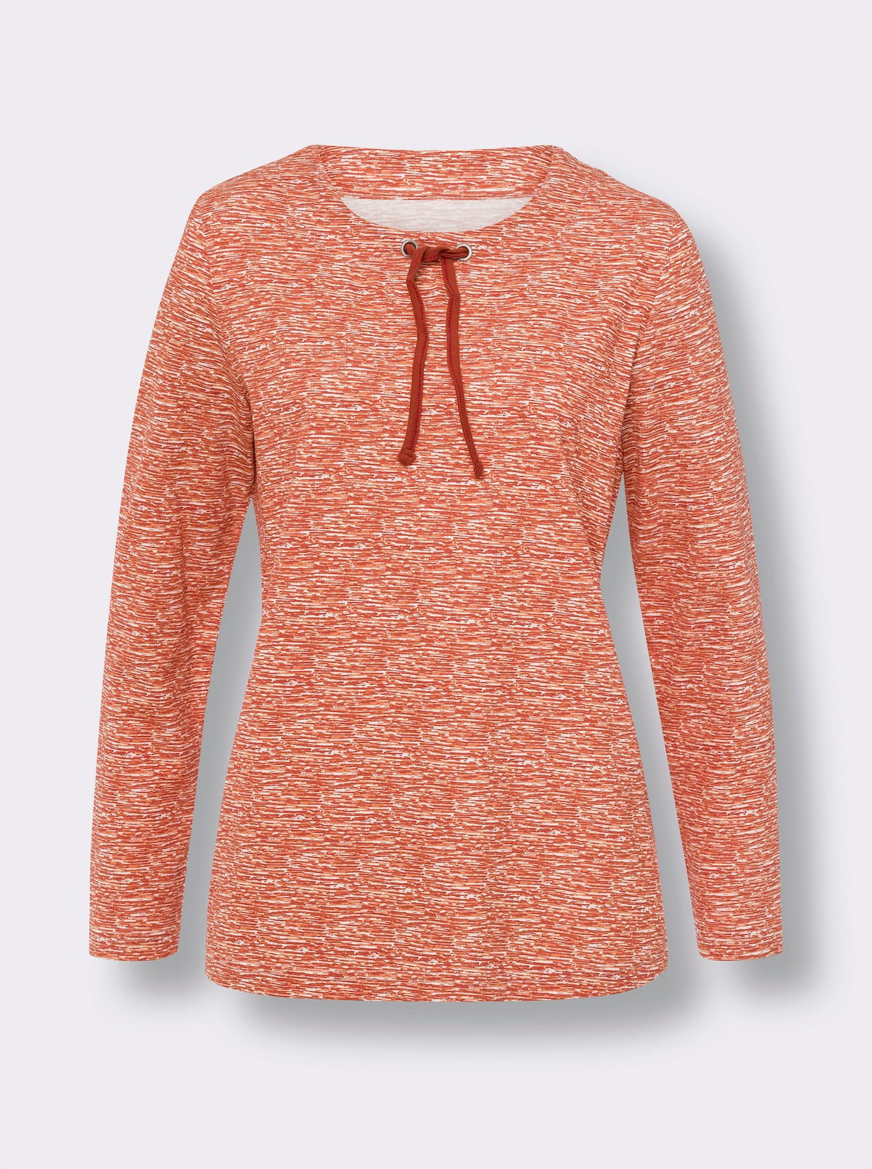Shirt met lange mouwen - terra/ecru bedrukt