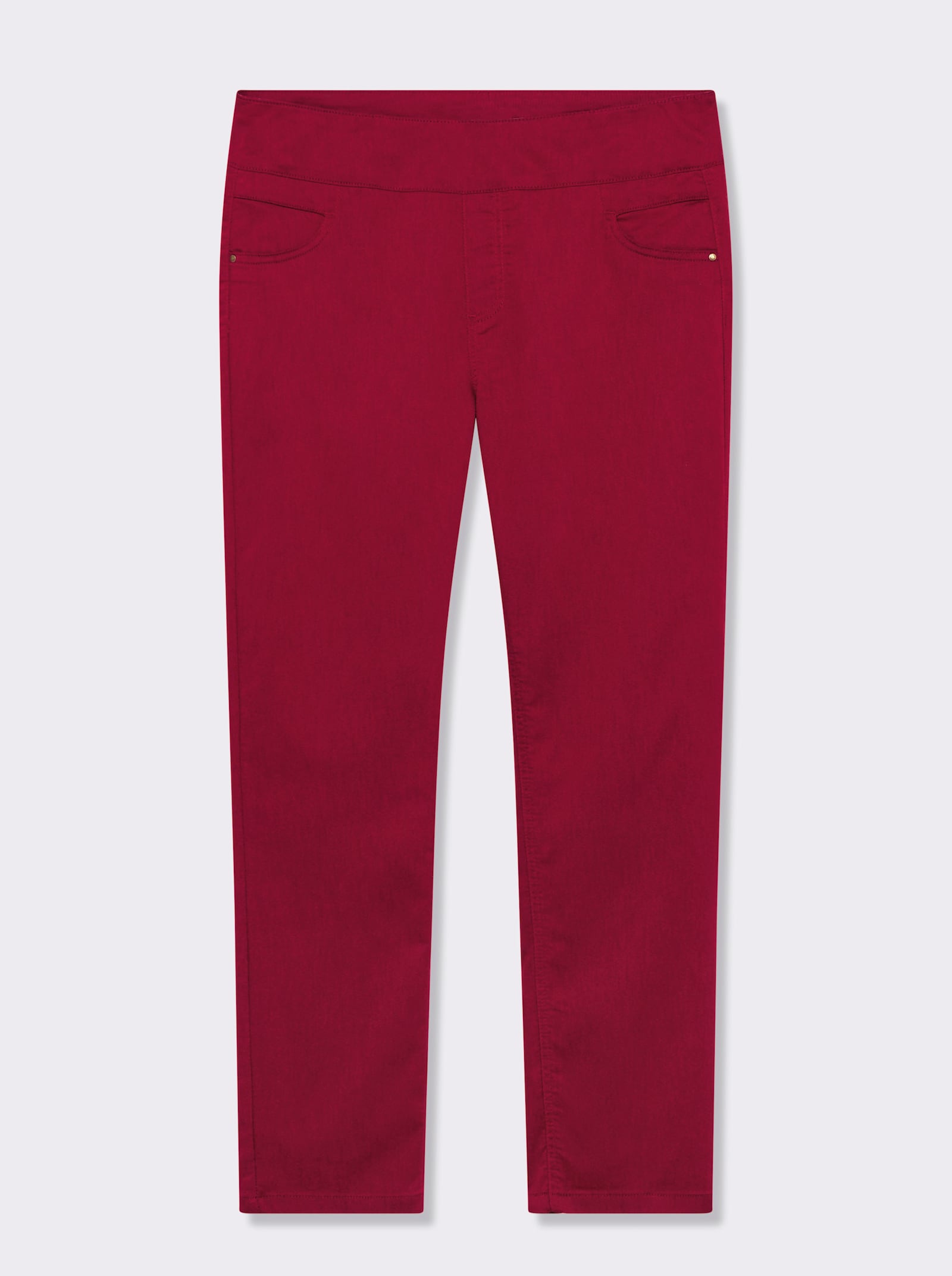 Schlupfhose mit hohem Dehnbund - rot