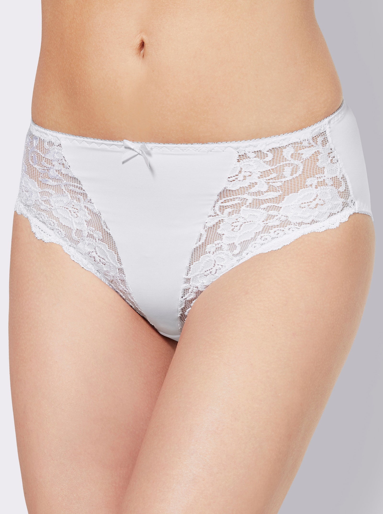 Sassa Slip mit seitlichen Einsätzen - weiß