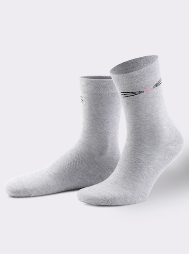 wäschepur Damen-Socken - grau-gemustert