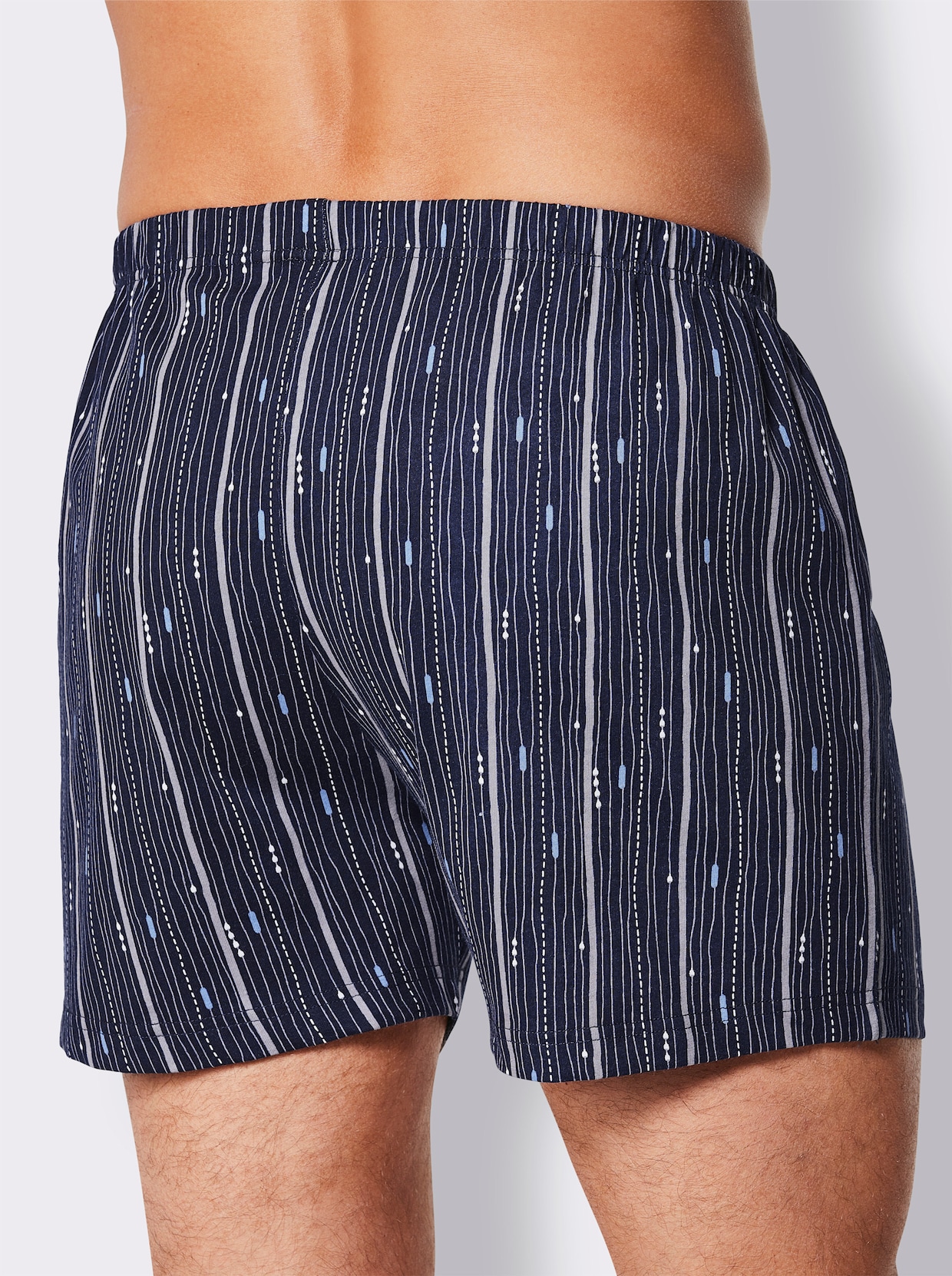 Boxershorts - 2x marine bedrukt