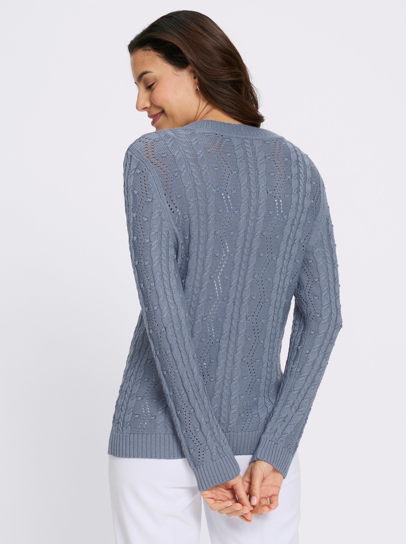 Pullover - taubenblau