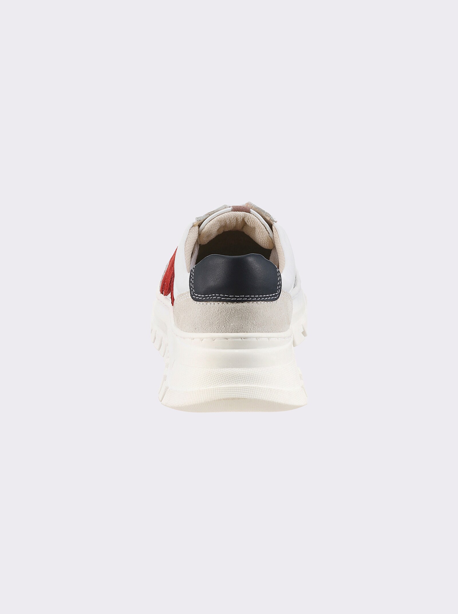 heine Sneaker mit Farbkontrast - weiß-rot