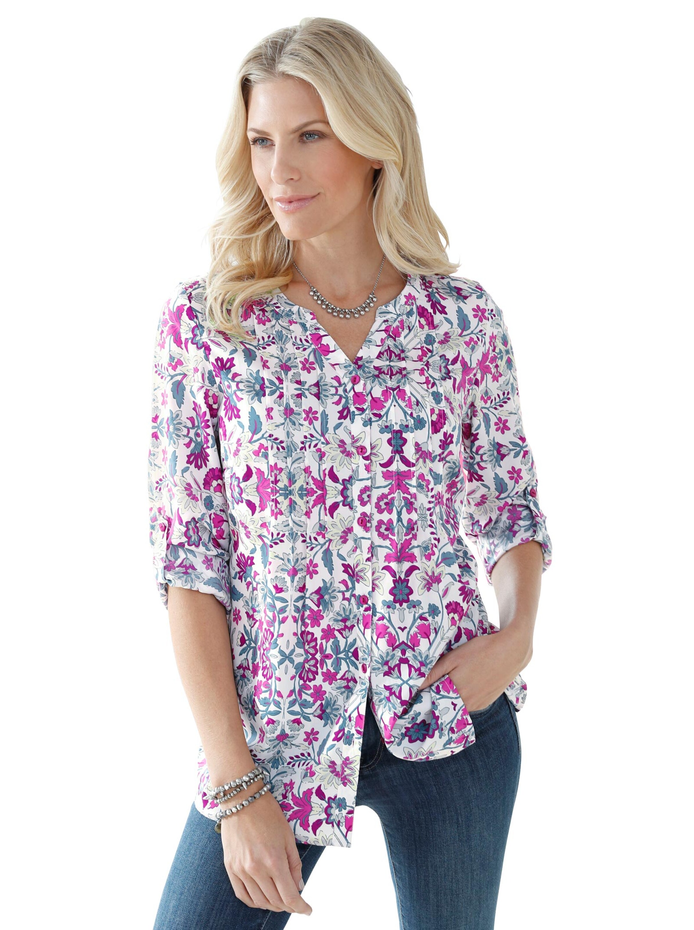 Bluse - beere-gemustert