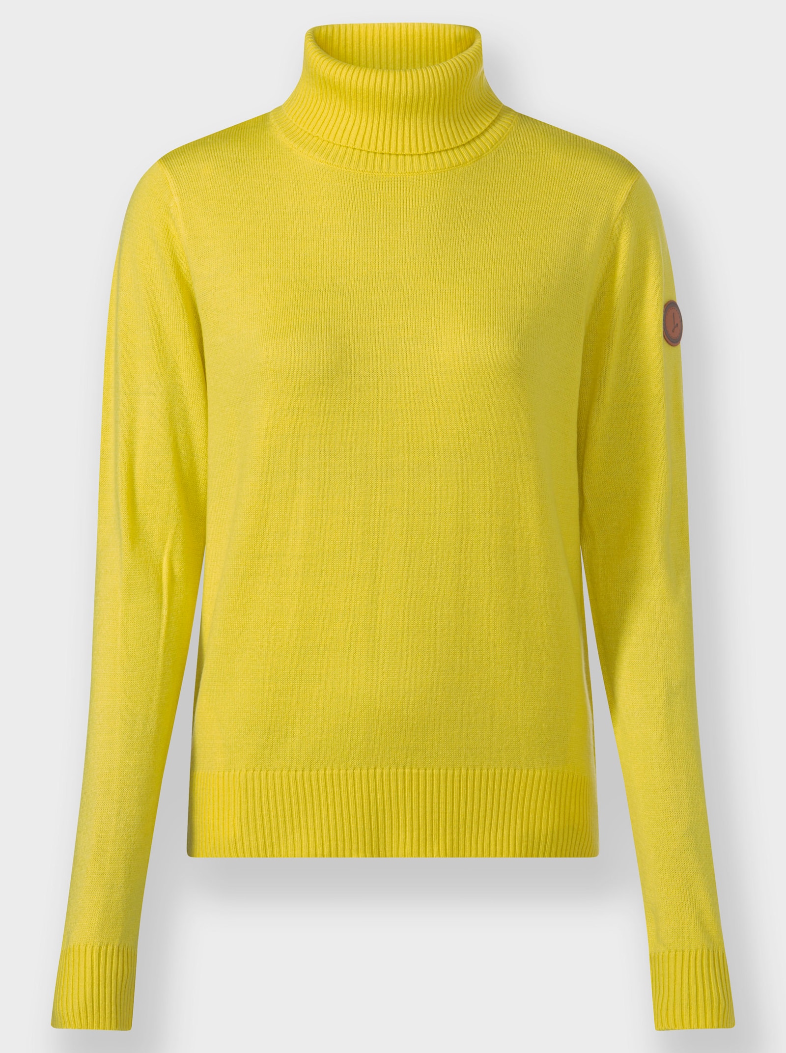 Rollkragenpullover in pflegeleichter Qualität - limone