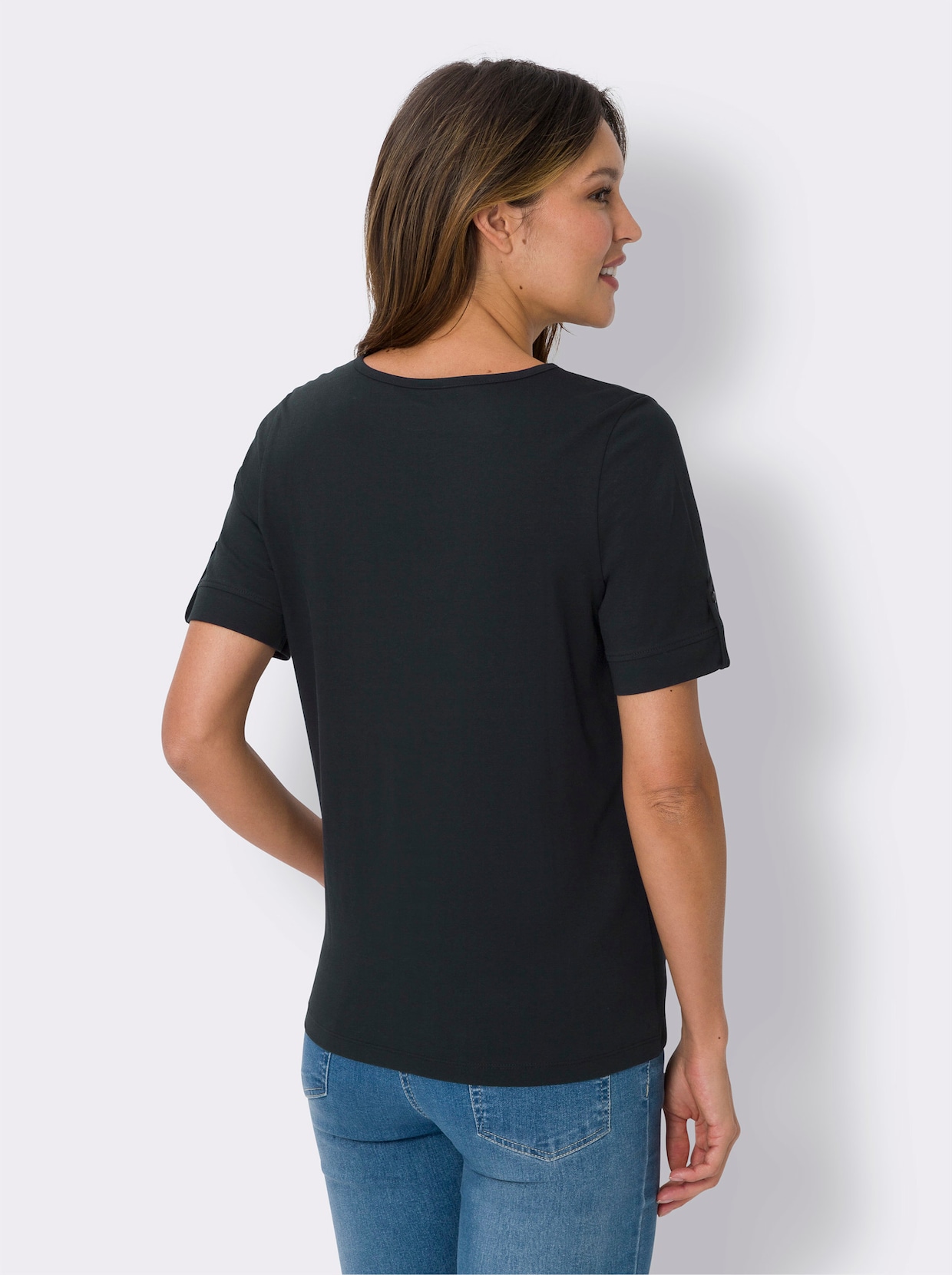 Doppelpack Shirts - ecru + ecru-schwarz-geringelt