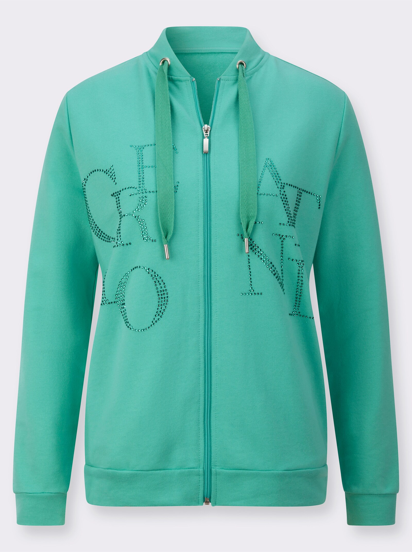 Shirtjacke mit Nahttaschen - blaugrün