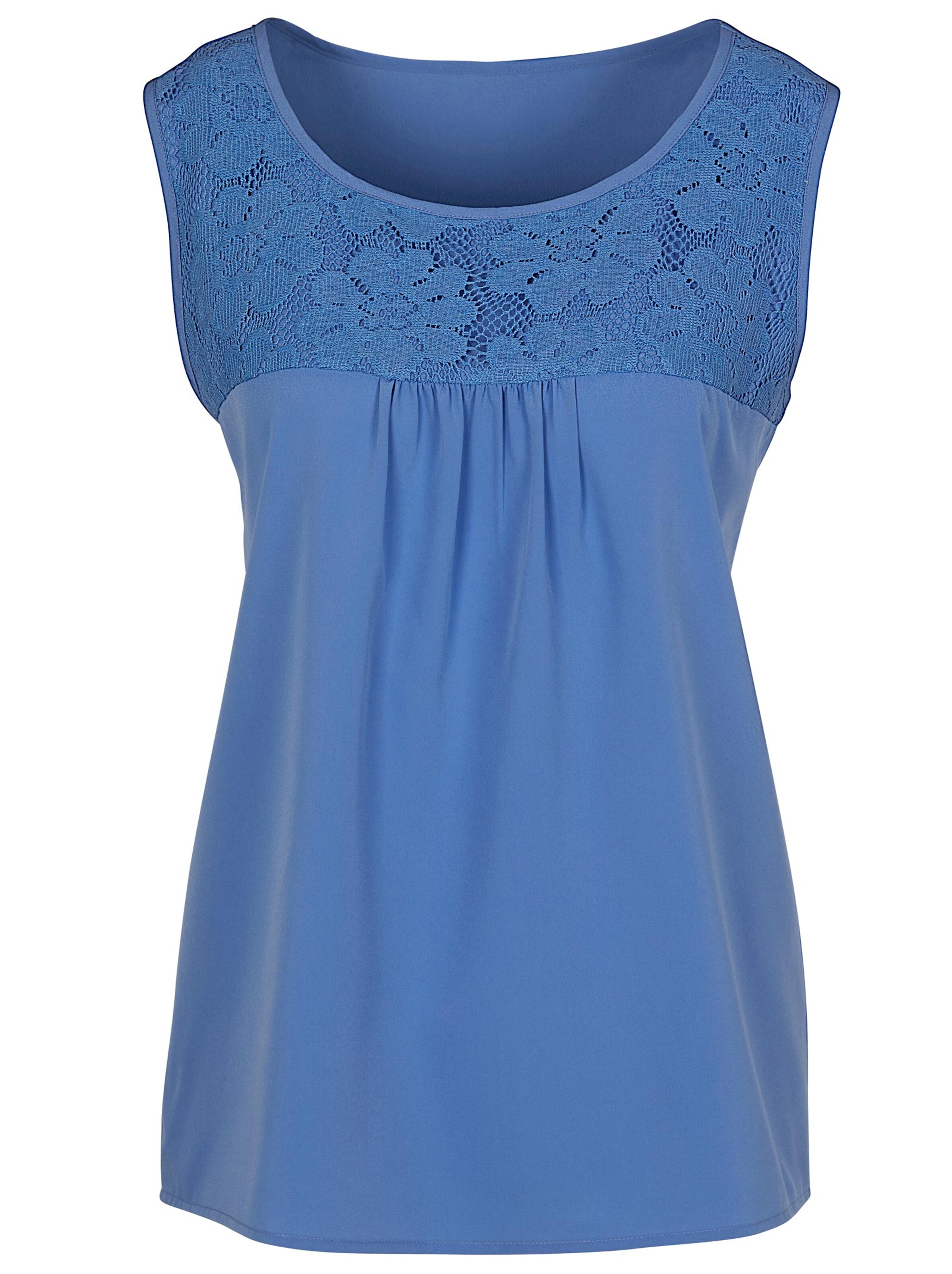 Blusentop - rauchblau
