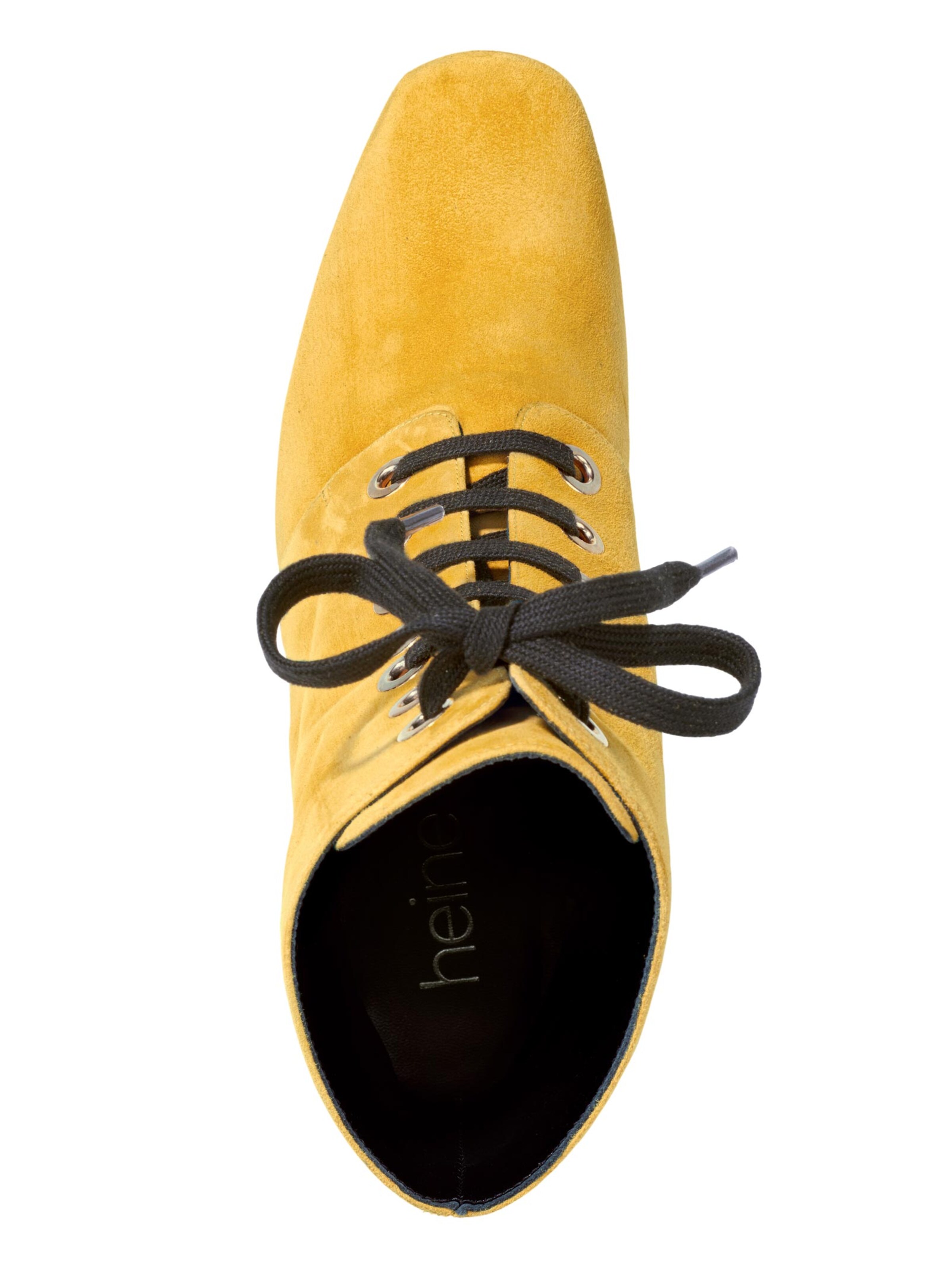 Schuhe Stiefeletten heine Schnürstiefelette in gelb 