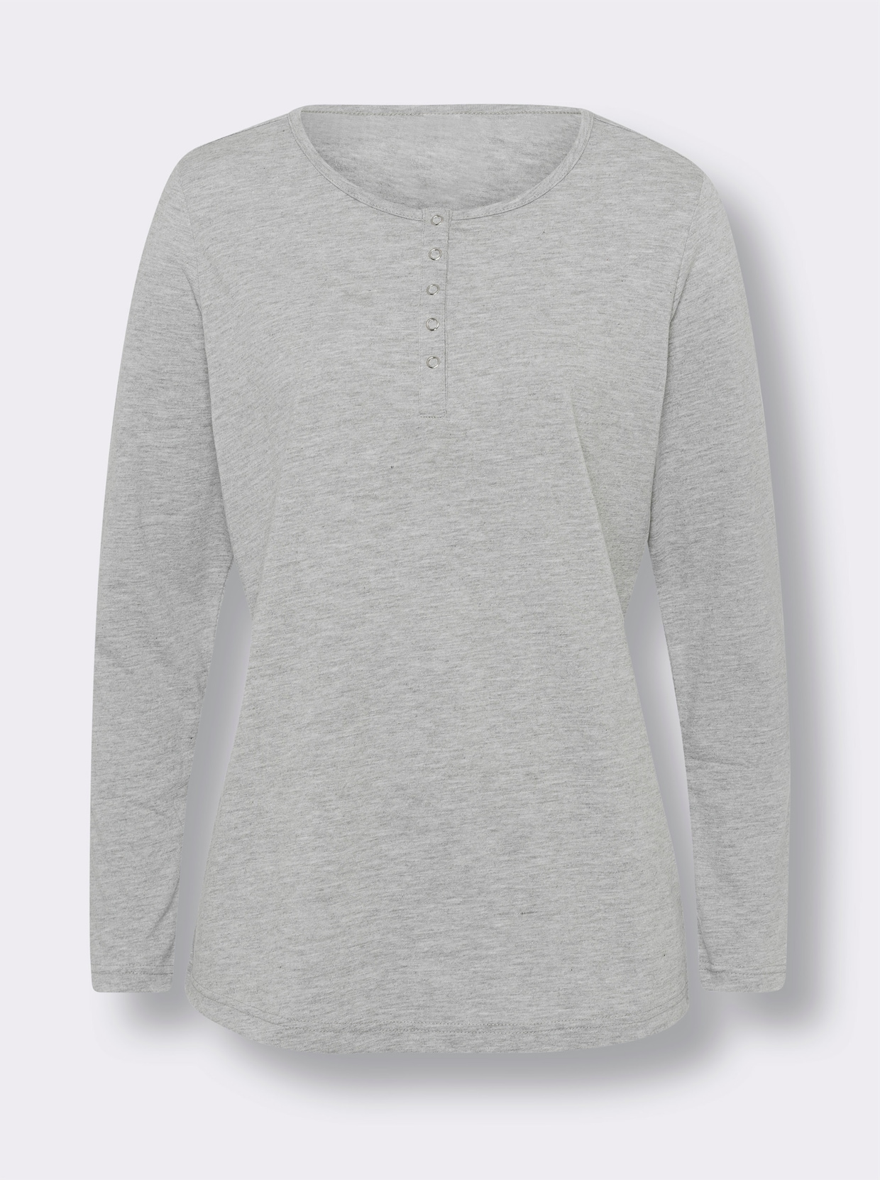 Langarmshirt - grau-meliert