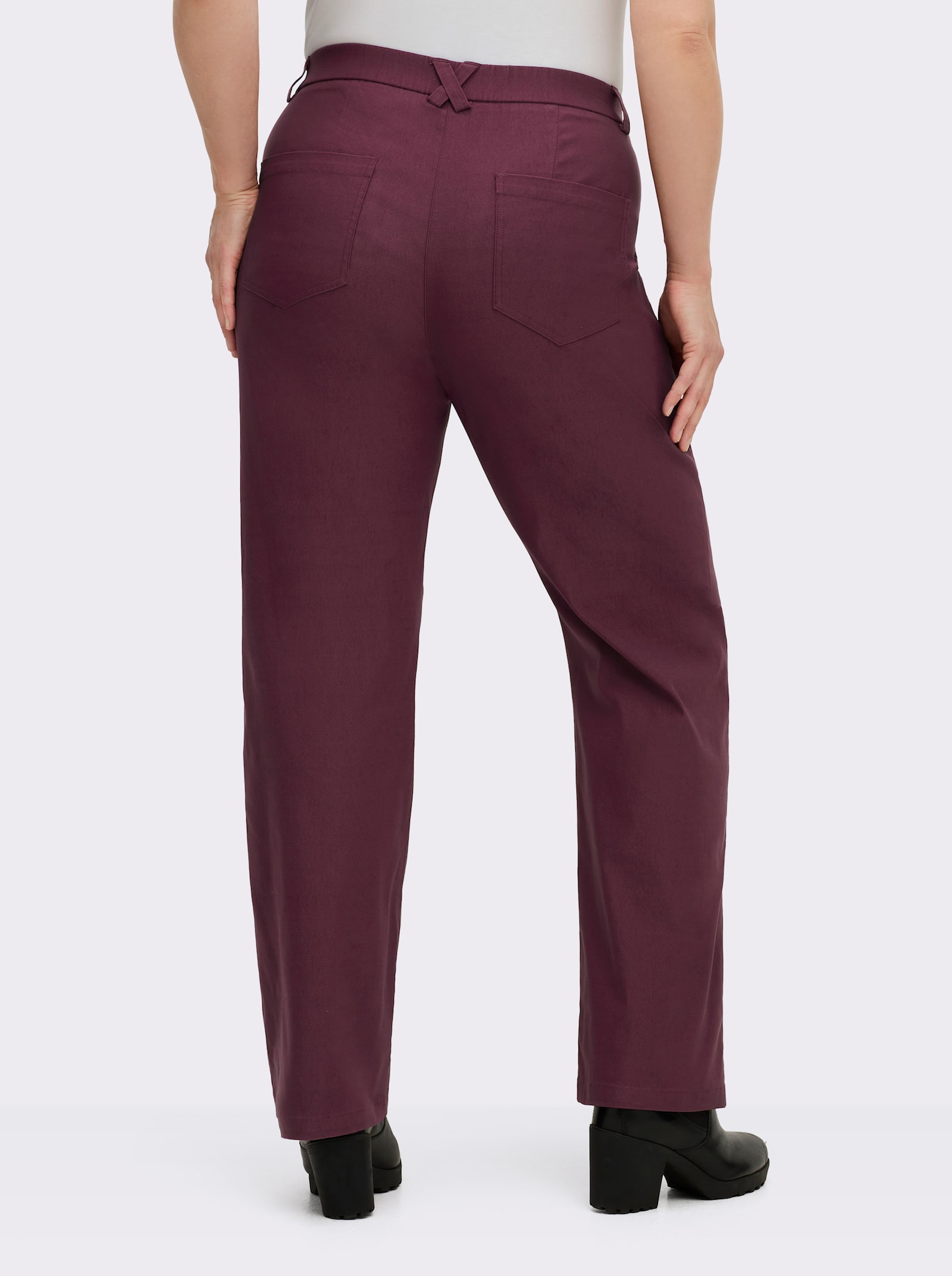 sheego Bengalinebroek met comfortband aan de binnenzijde - bordeaux