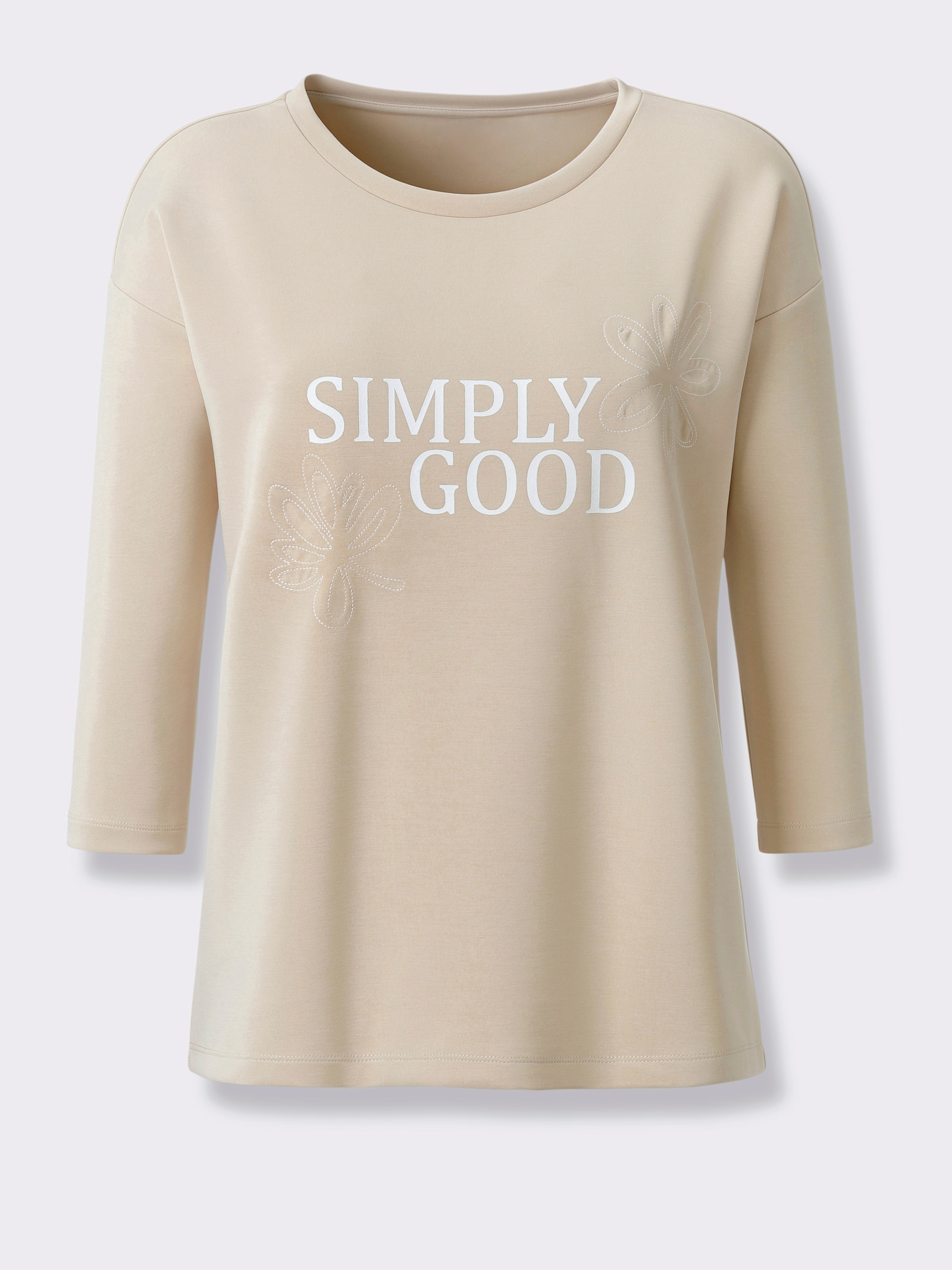heine Sweatshirt mit Stickerei - sand