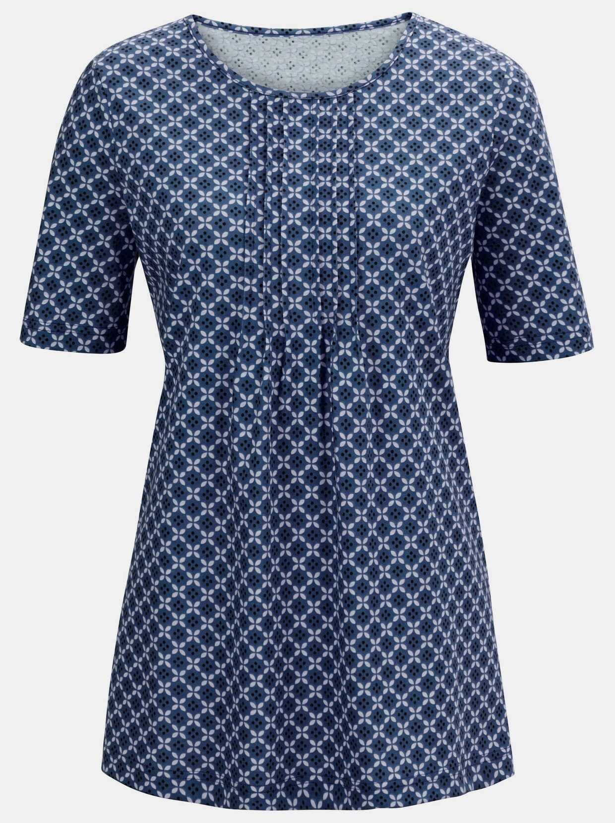 Kurzarmshirt - jeansblau