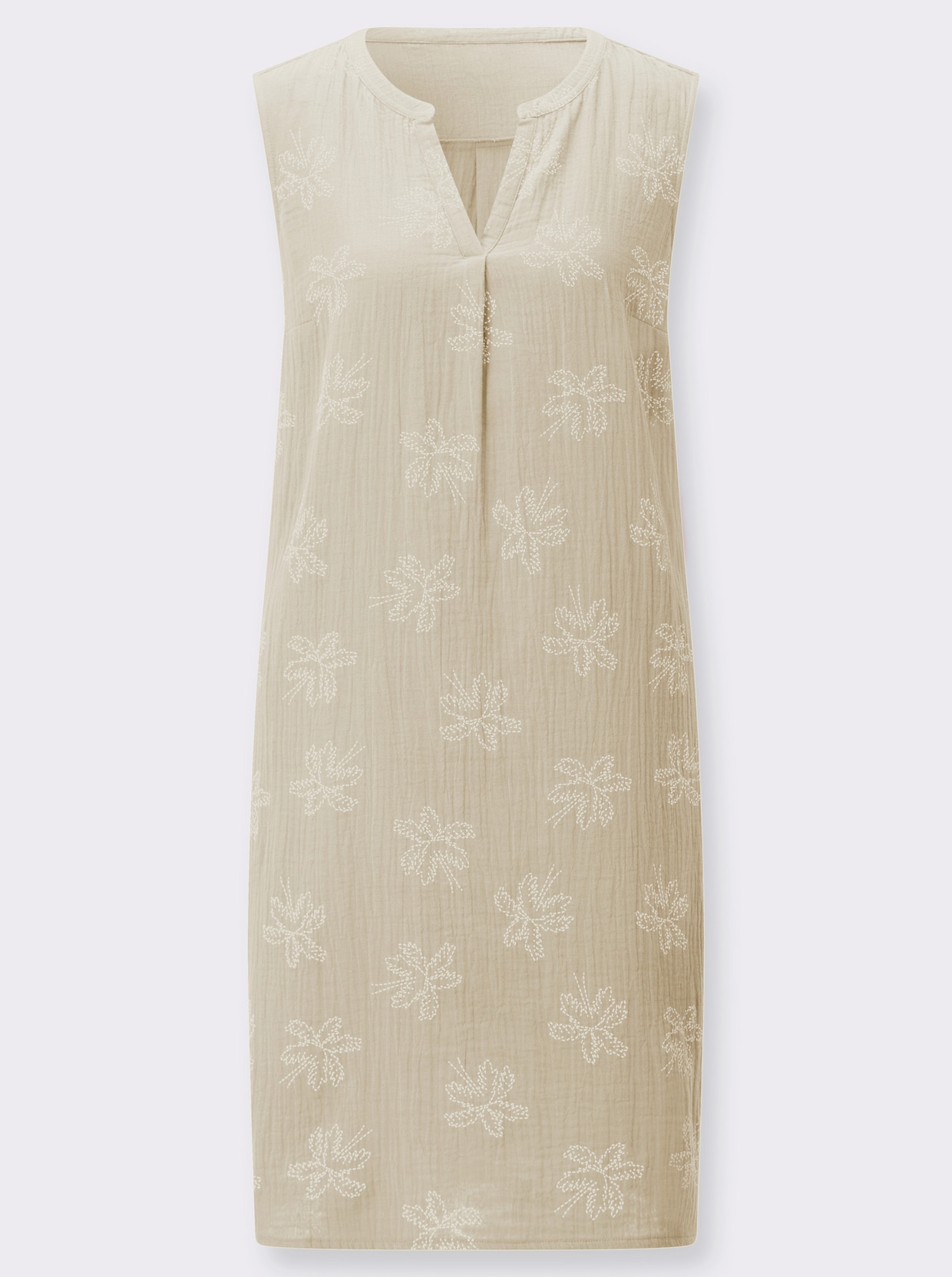 Baumwollkleid - sand-ecru