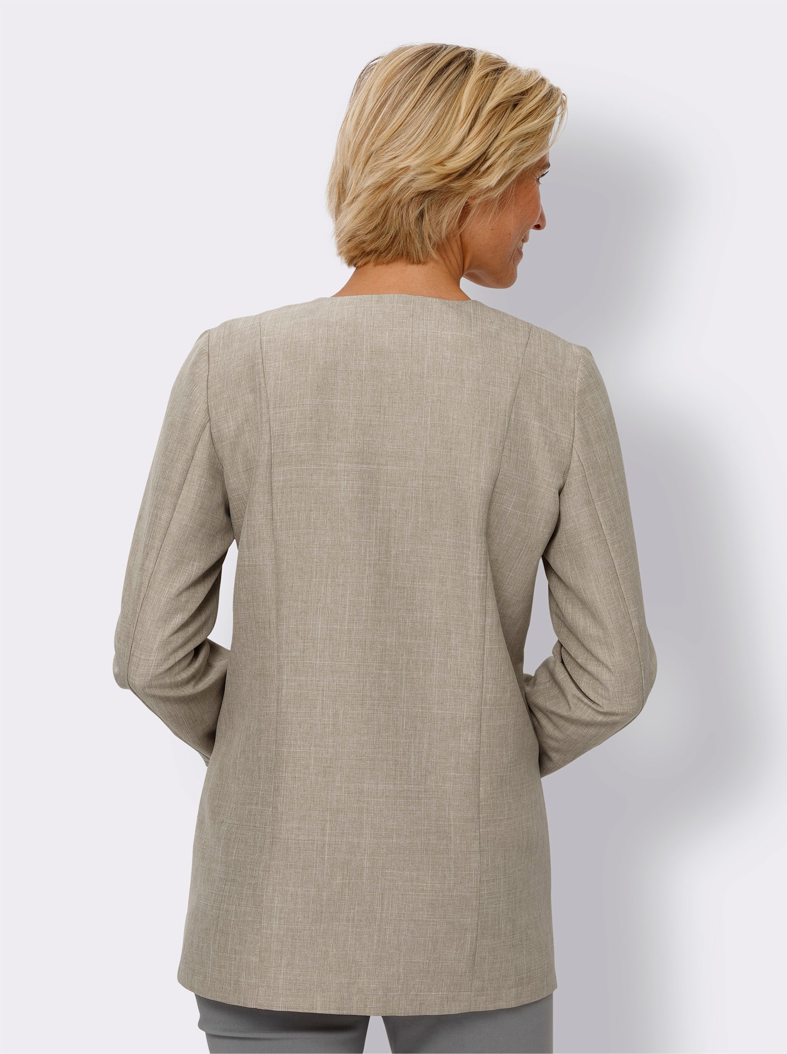 Longblazer in Leinen-Optik - sesam-meliert