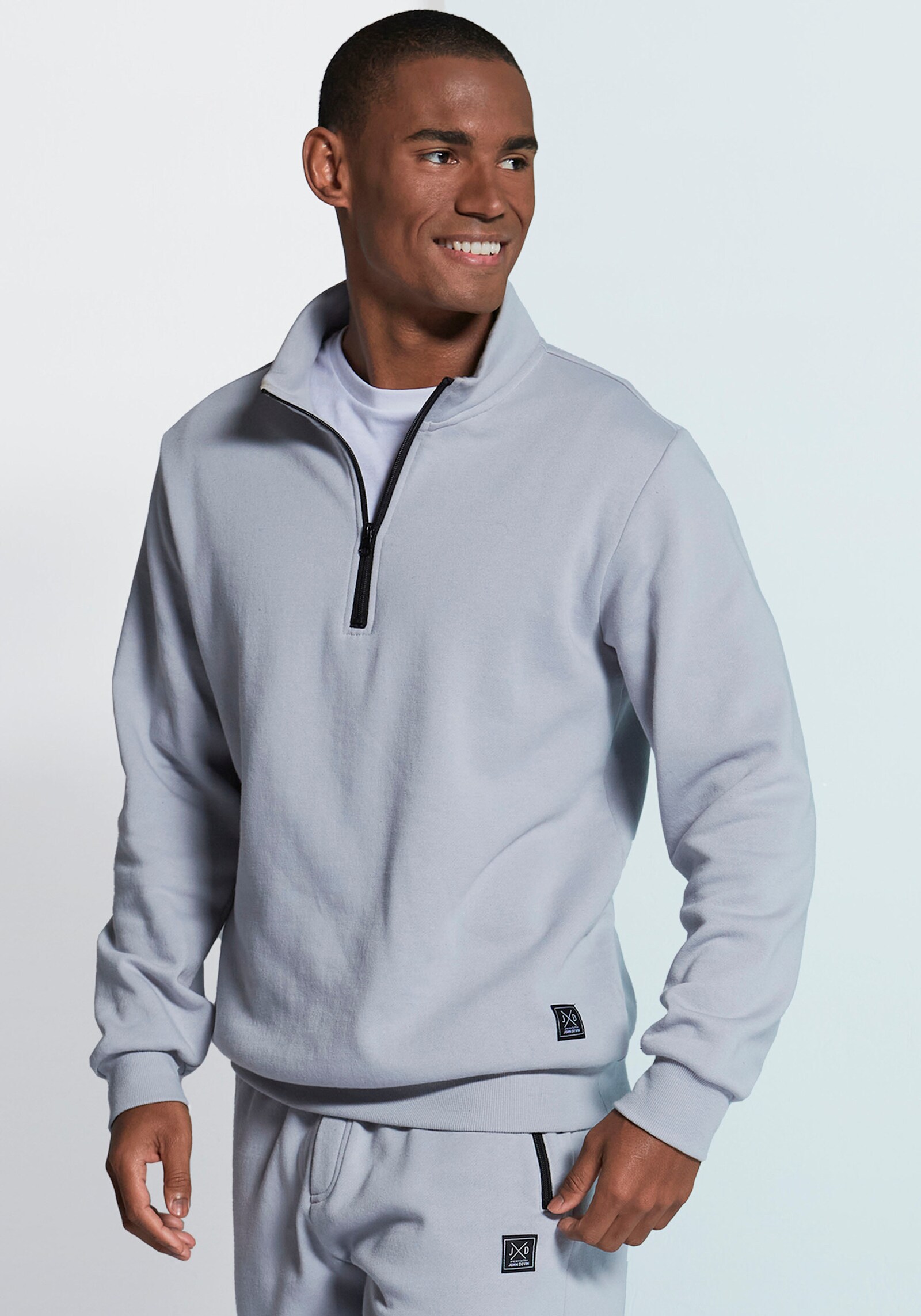 John Devin Sweatshirt - hellgrau