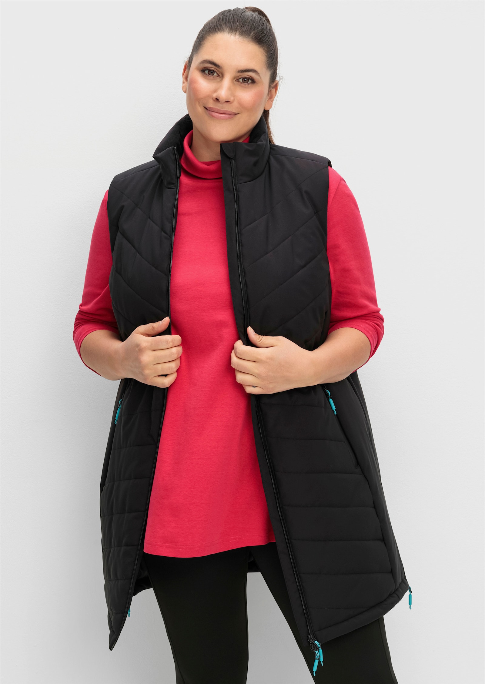 sheego Funktionsweste mit wasser- und winddichter Ausrüstung - schwarz