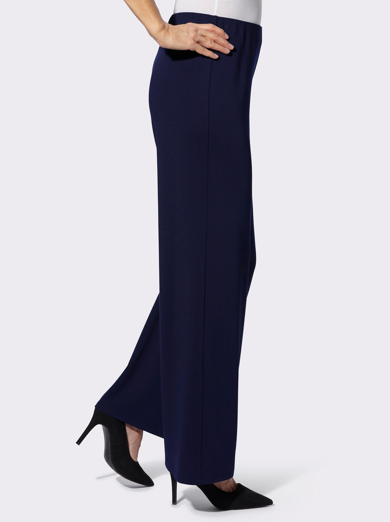 Jerseyhose mit weitem Bein - marine