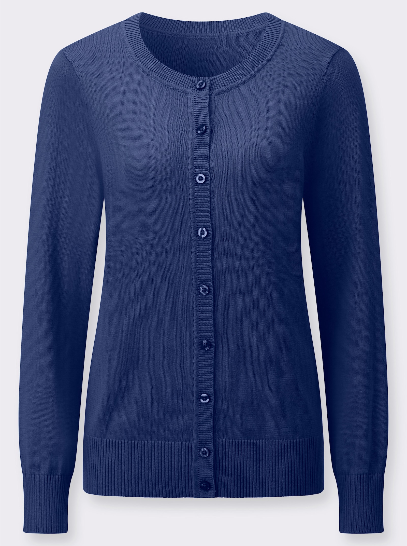 Cardigan met ribboorden - koningsblauw