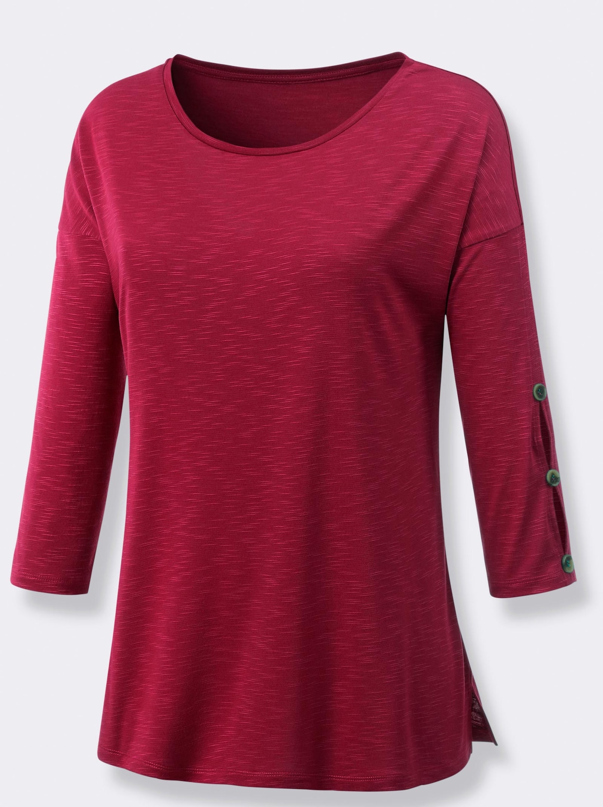 3/4-Arm-Shirt - dunkelrot