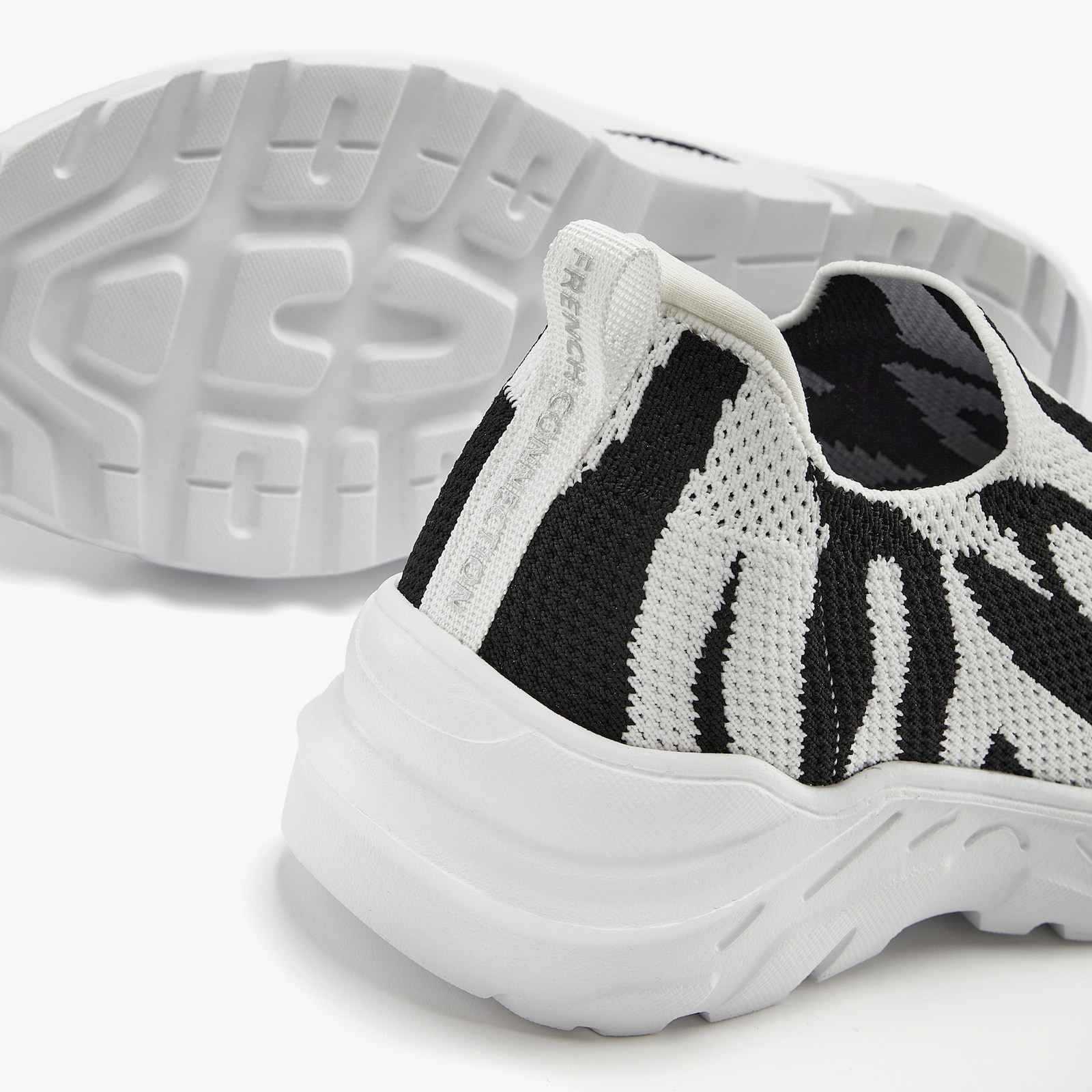 French Connection Sneaker - zwart / wit