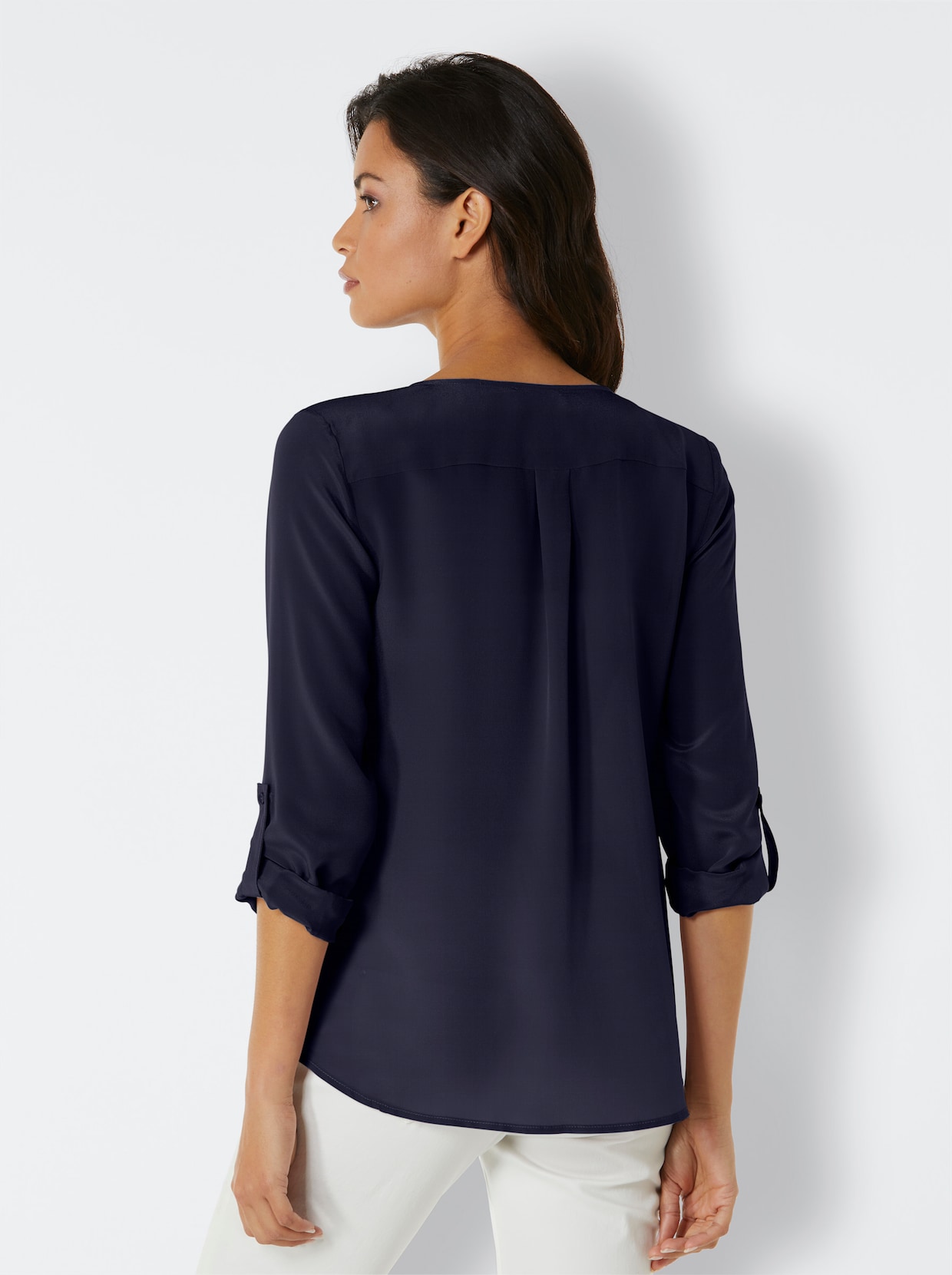 heine Zijden blouse - marine