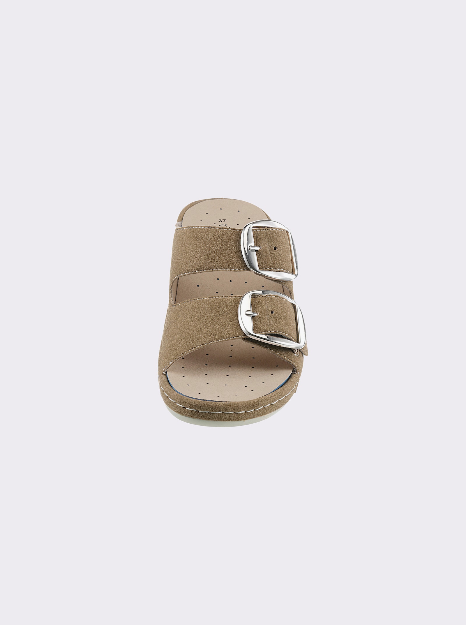 airsoft modern+ Pantolette aus Lederimitat - camel