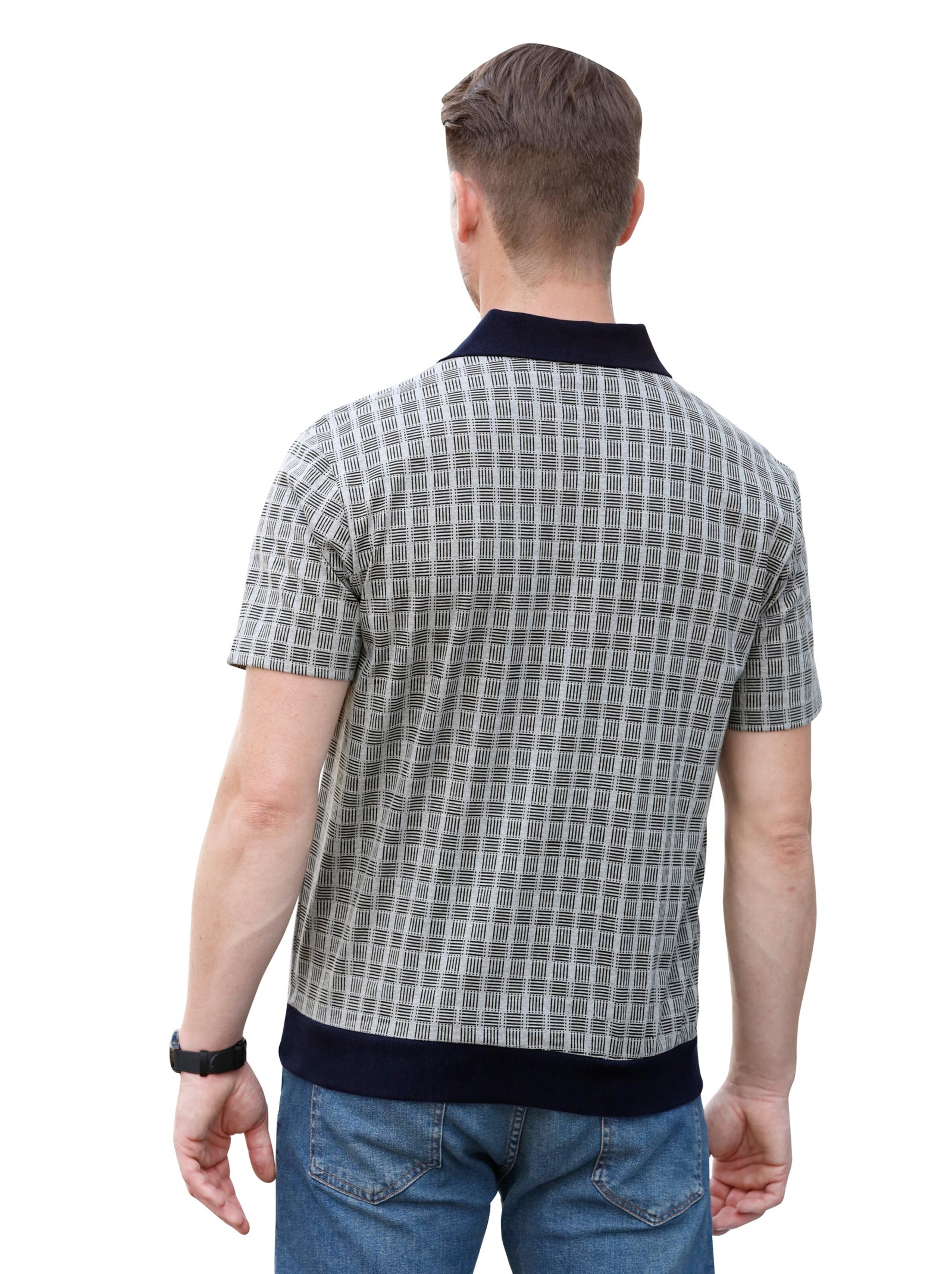 Poloshirt - blau-gemustert