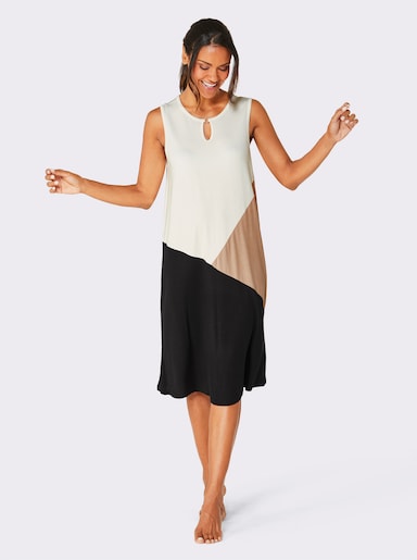 feel good Sommerkleid - weiß-schwarz