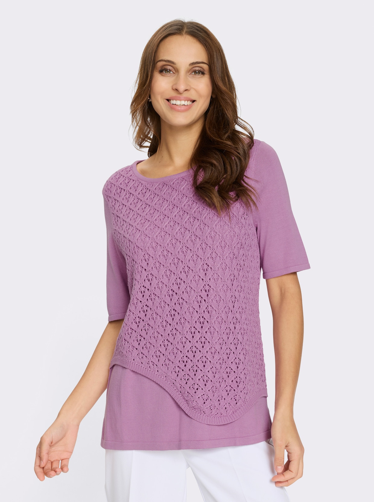 2-in-1-Pullover - orchidee