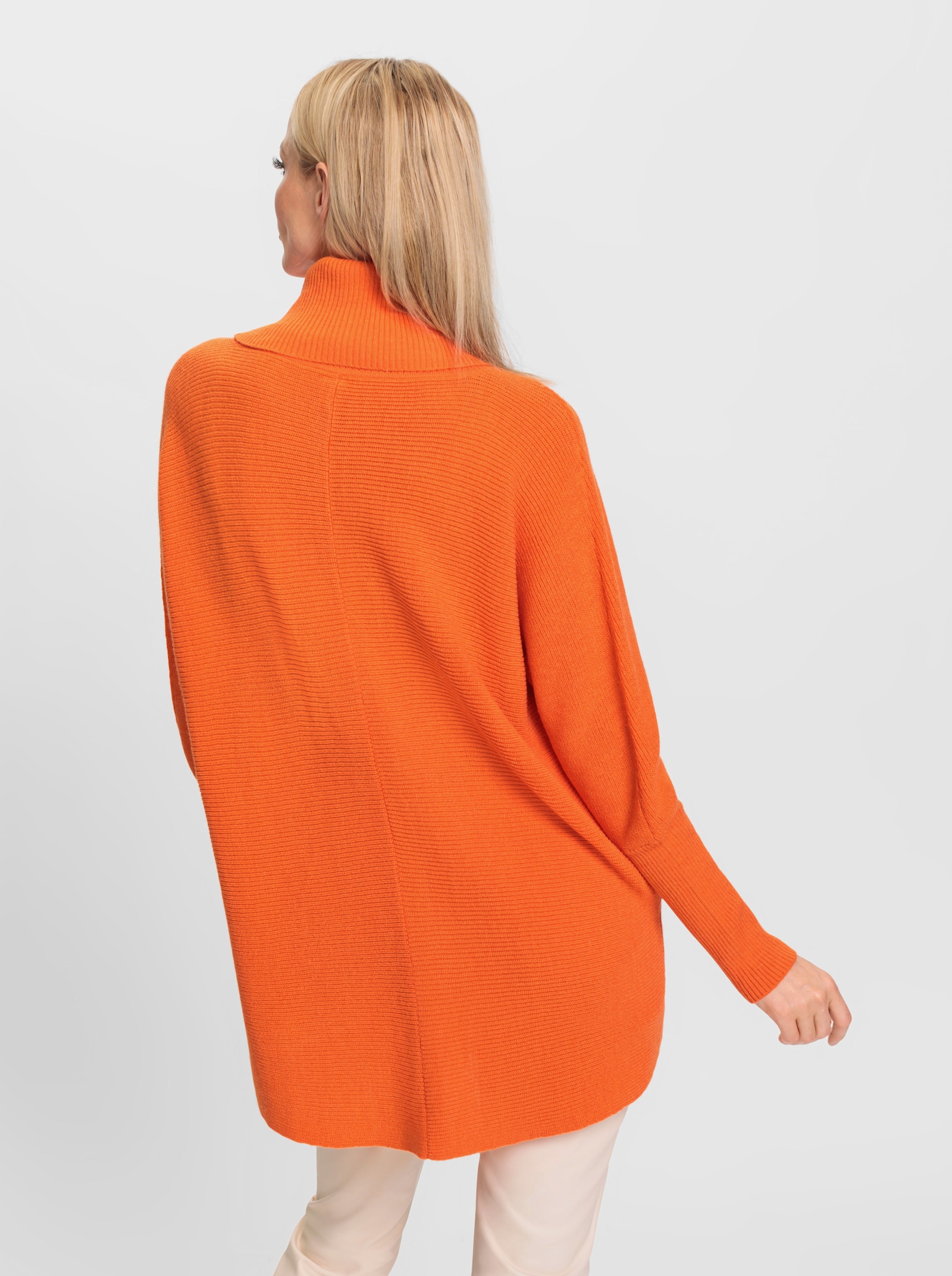 heine Rollkragenpullover mit Fledermaus-Ärmel - orange