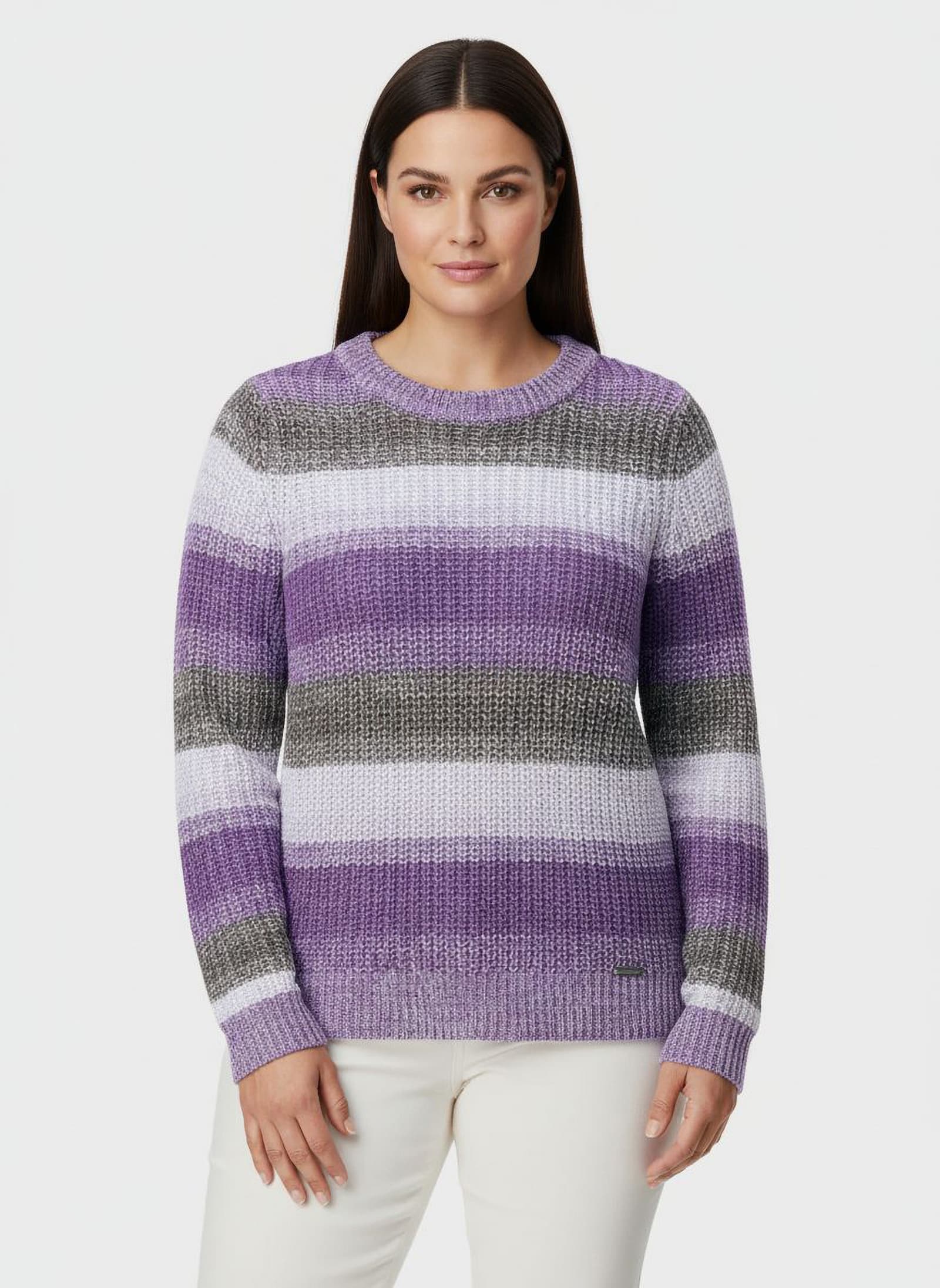 Langarm-Pullover im Farbverlauf - lila-lavendel