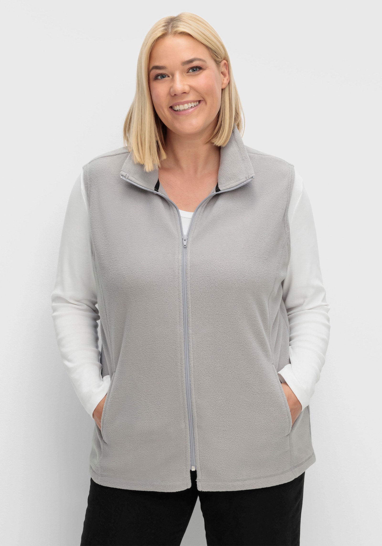 Fleeceweste mit Antipilling-Ausrüstung - grau