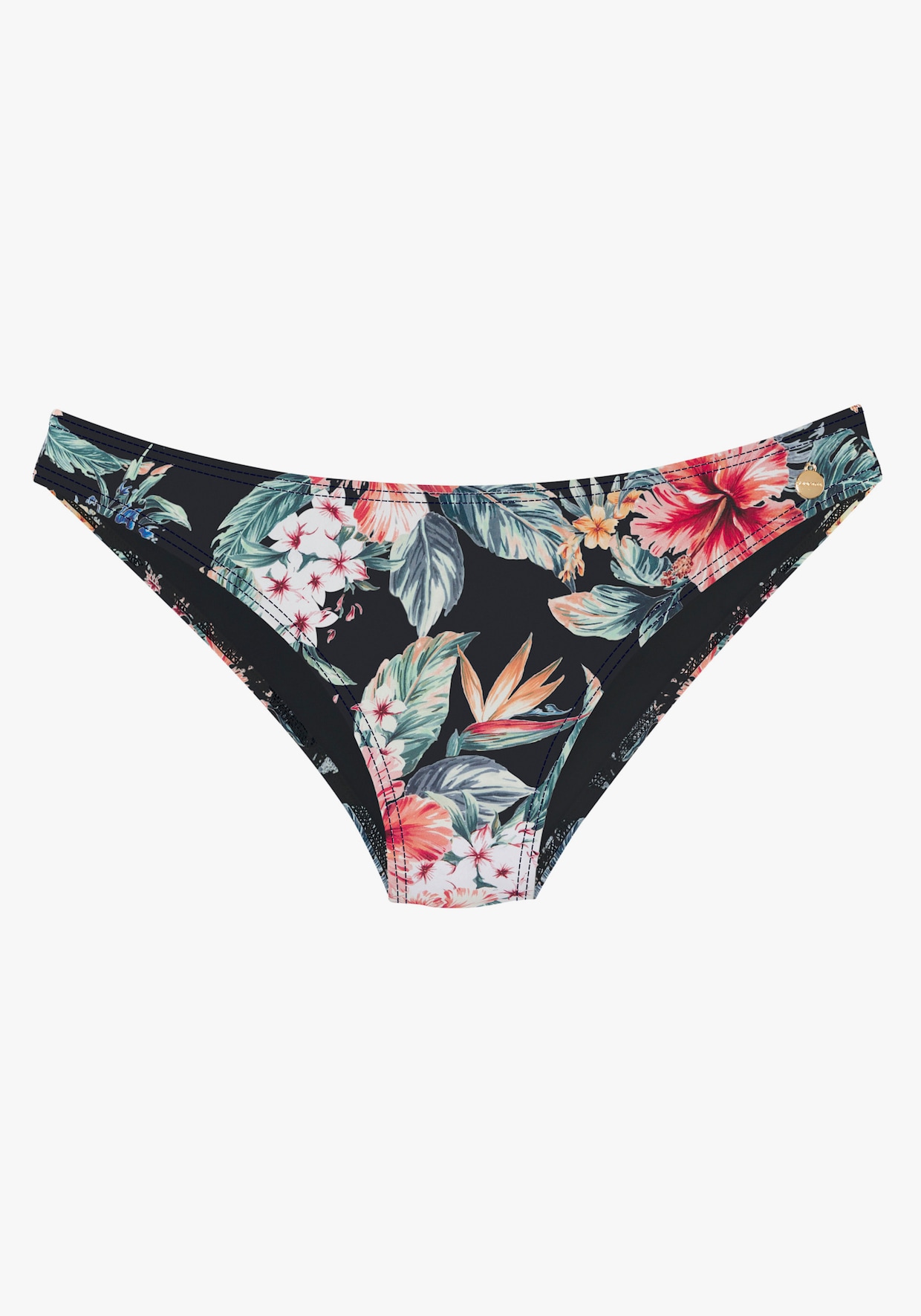 LASCANA Bikinibroekje - zwart bedrukt
