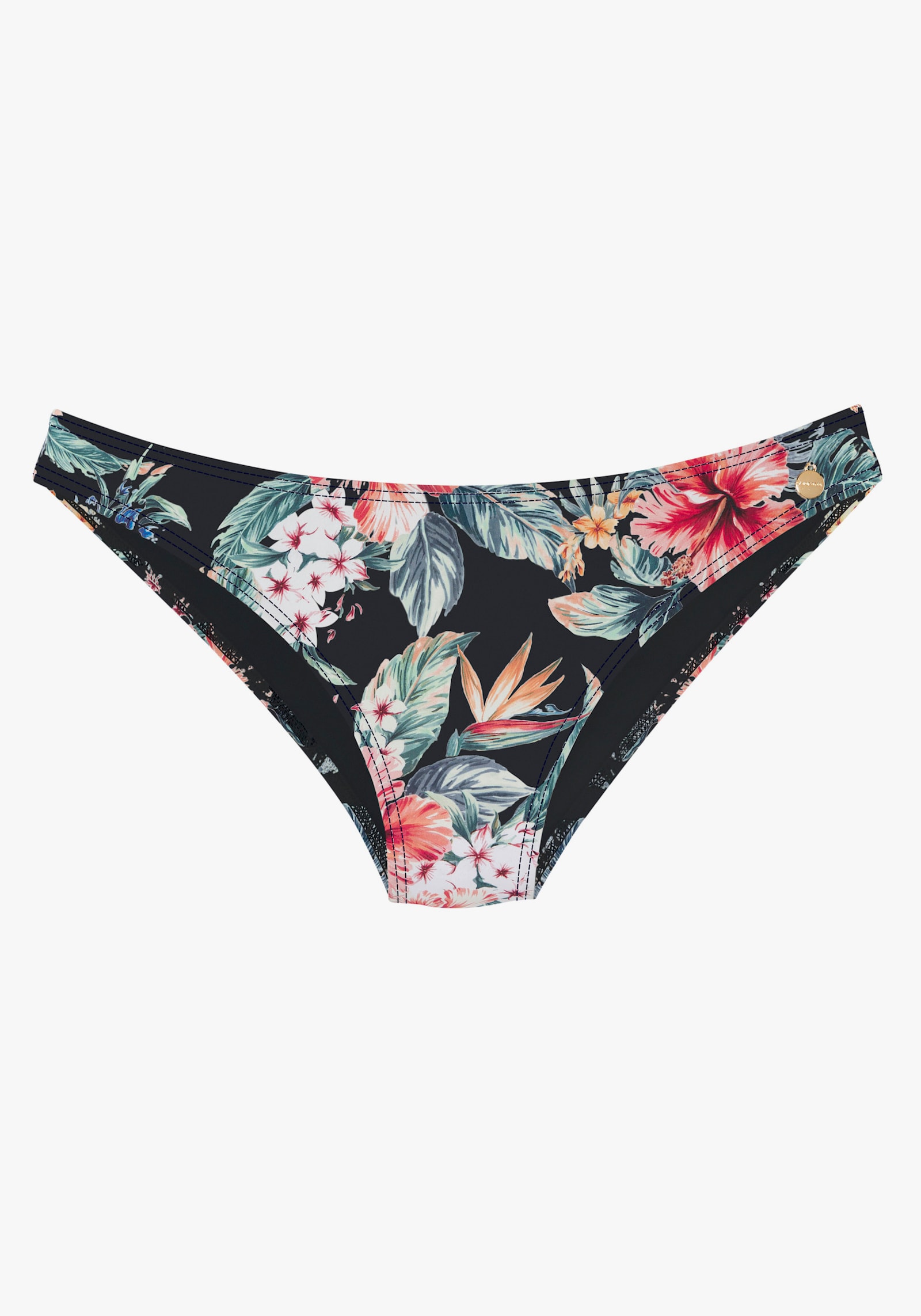 LASCANA Bikini-Hose - schwarz bedruckt