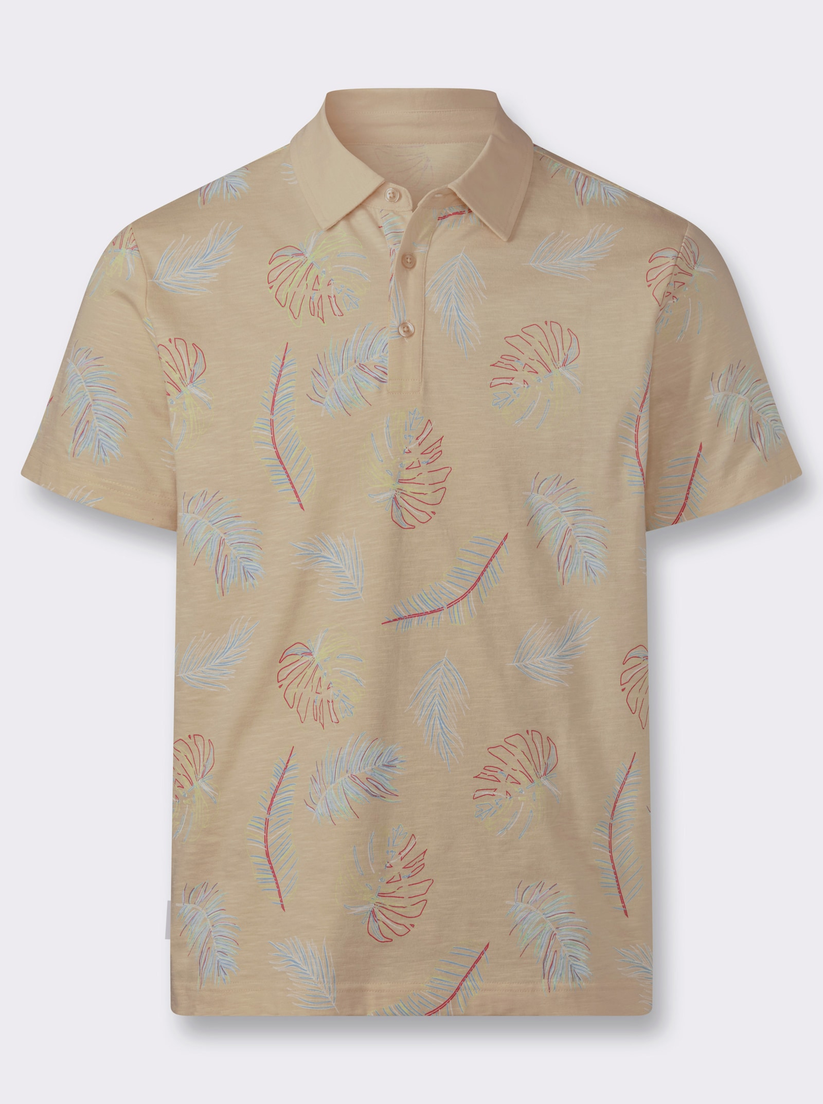 Marco Donati Kurzarmshirt mit exotischem Dessin - beige-bedruckt