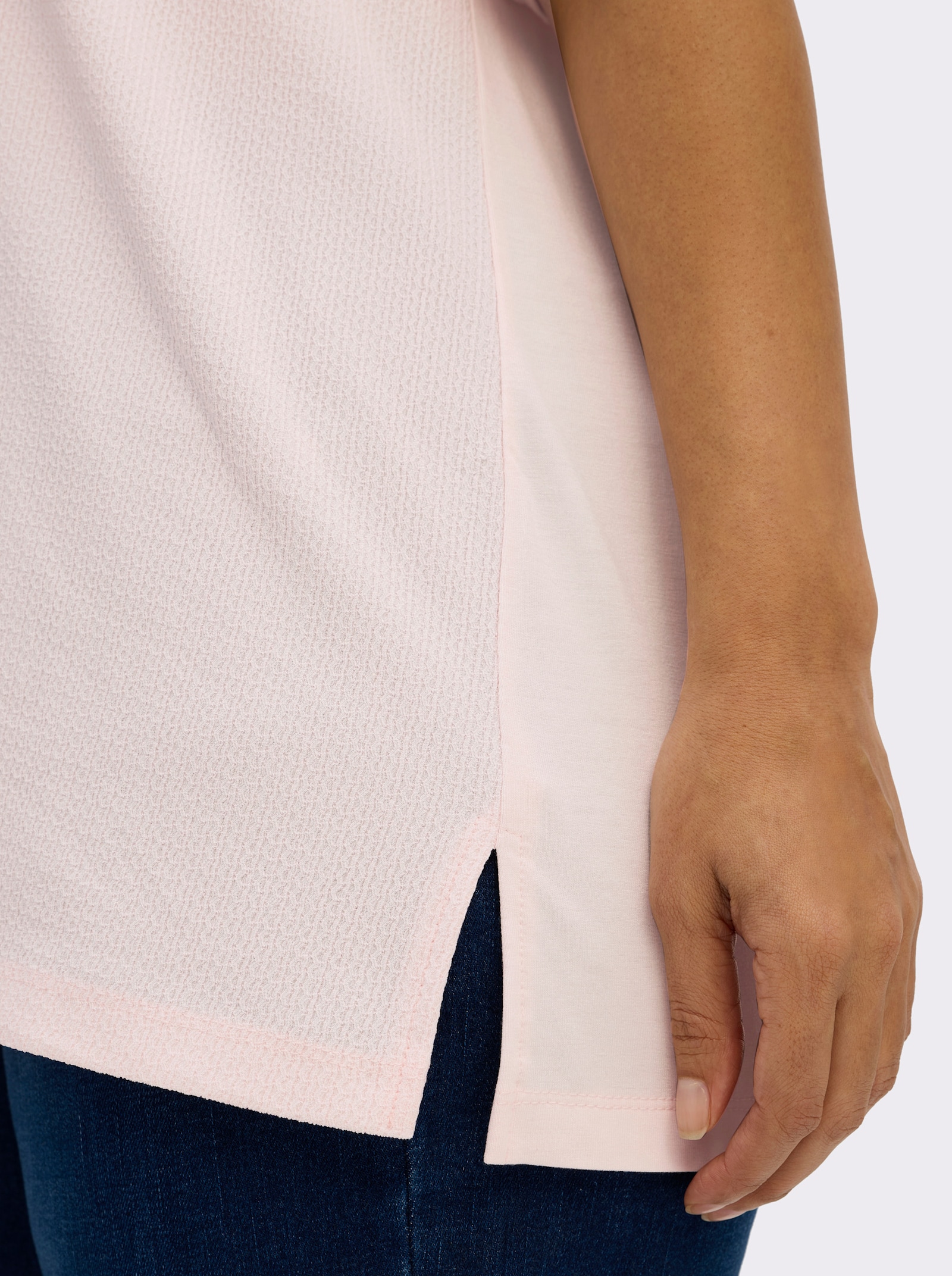 sheego Shirt - lichtroze