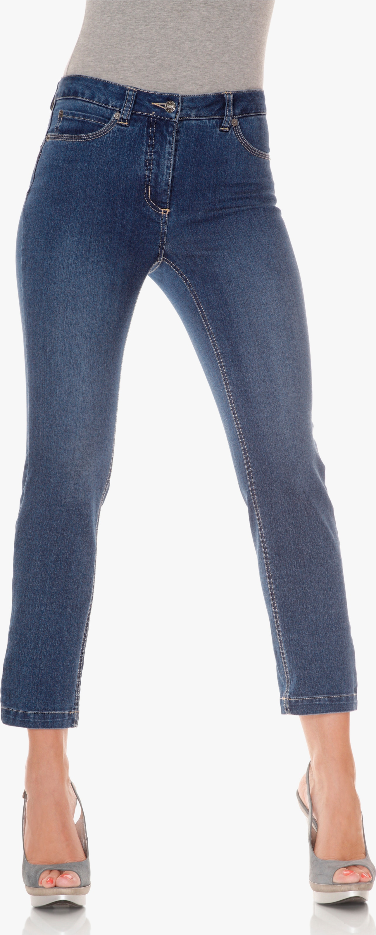heine 7/8-Jeans mit Power-Mesh - blue stone