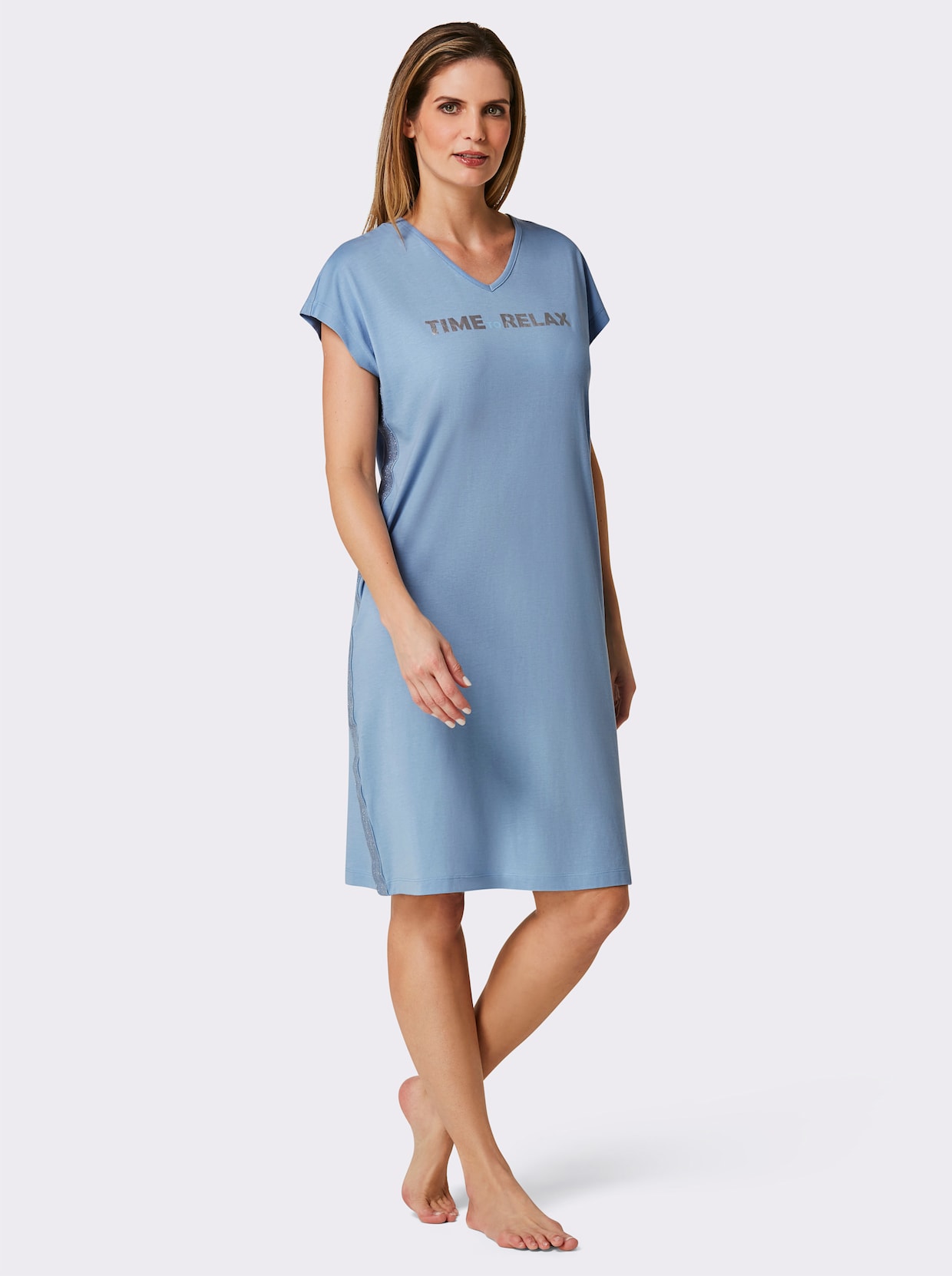 wäschepur Slaapshirts - mauve + bleu