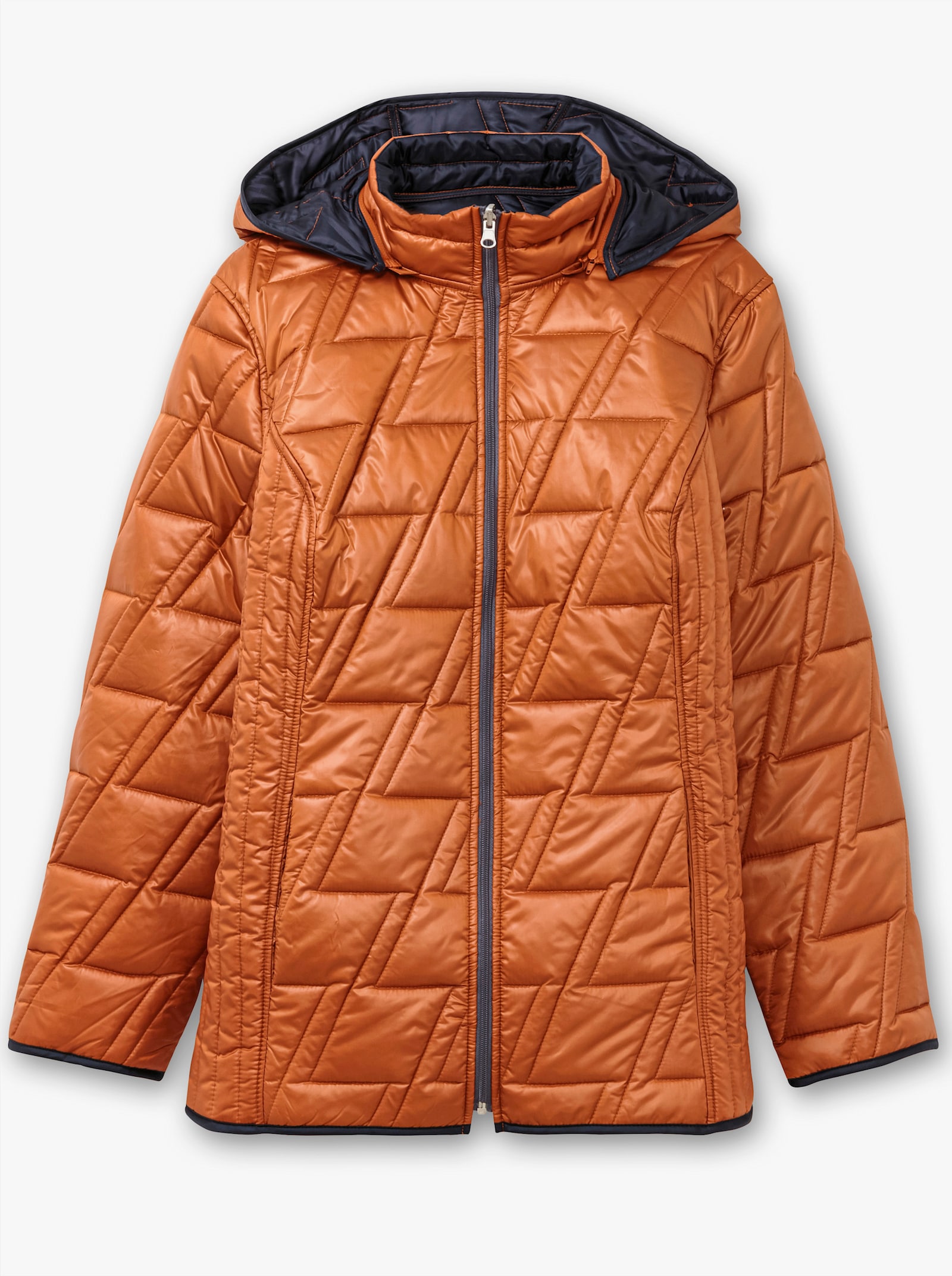 Wendejacke mit Kapuze, abzippbar - cognac