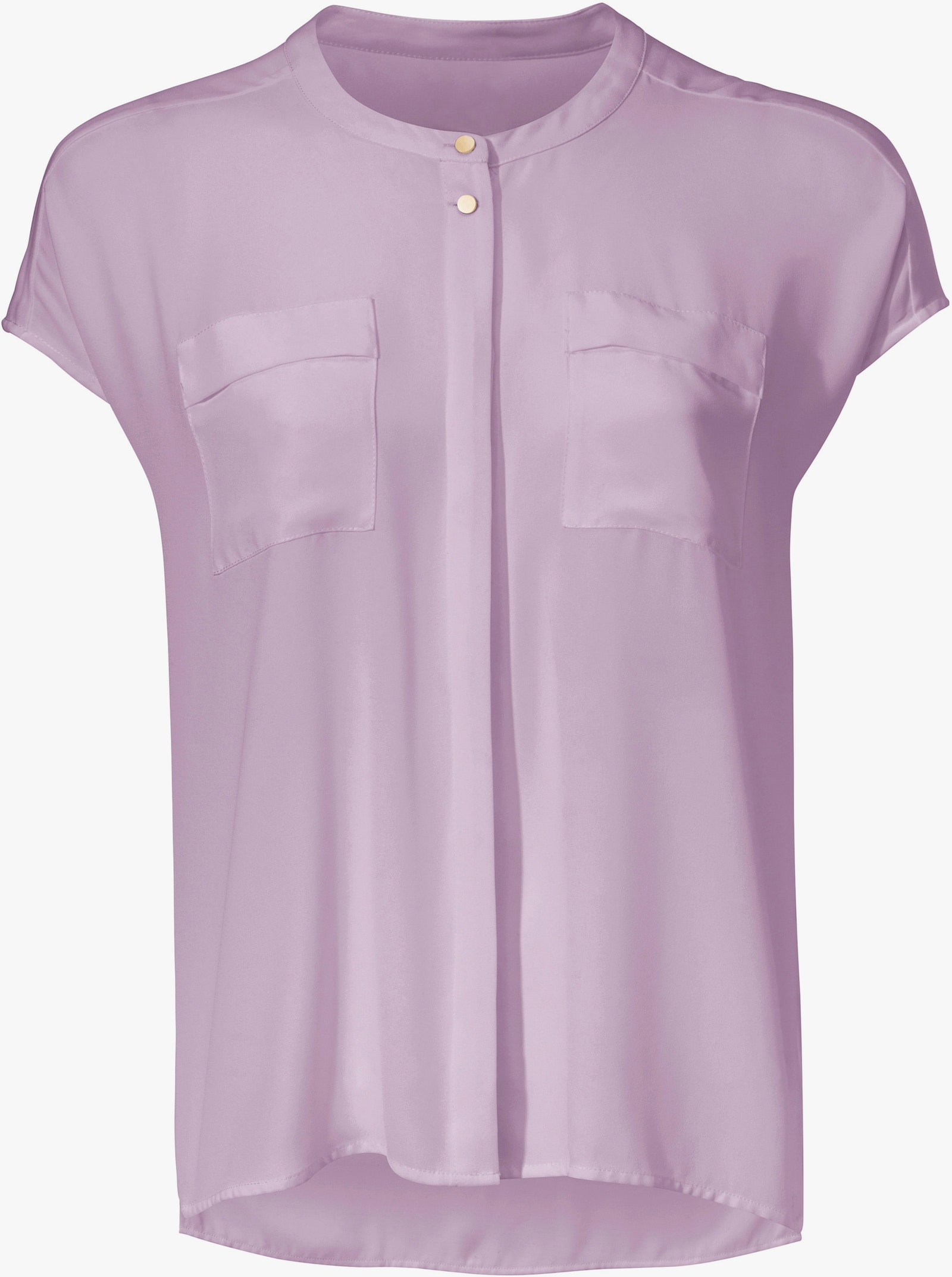 heine Kurzarm-Bluse in Oversize-Passform - flieder