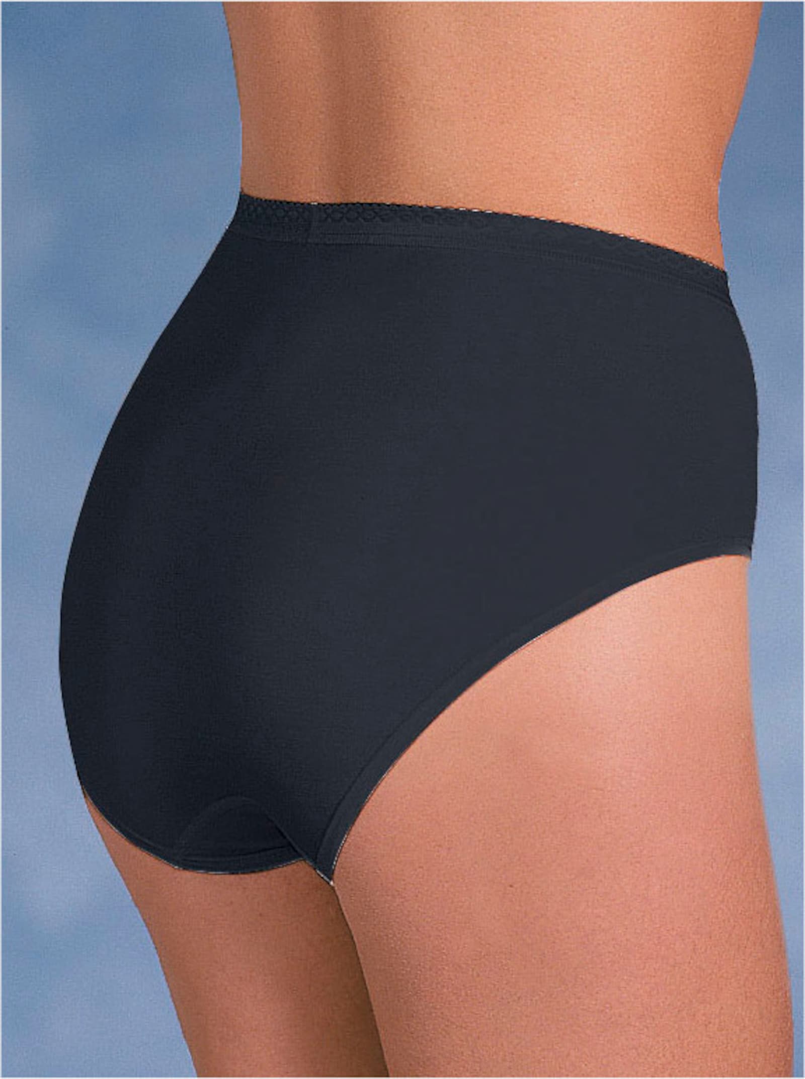 Mey Taillenslip mit Glanzgummibund - schwarz